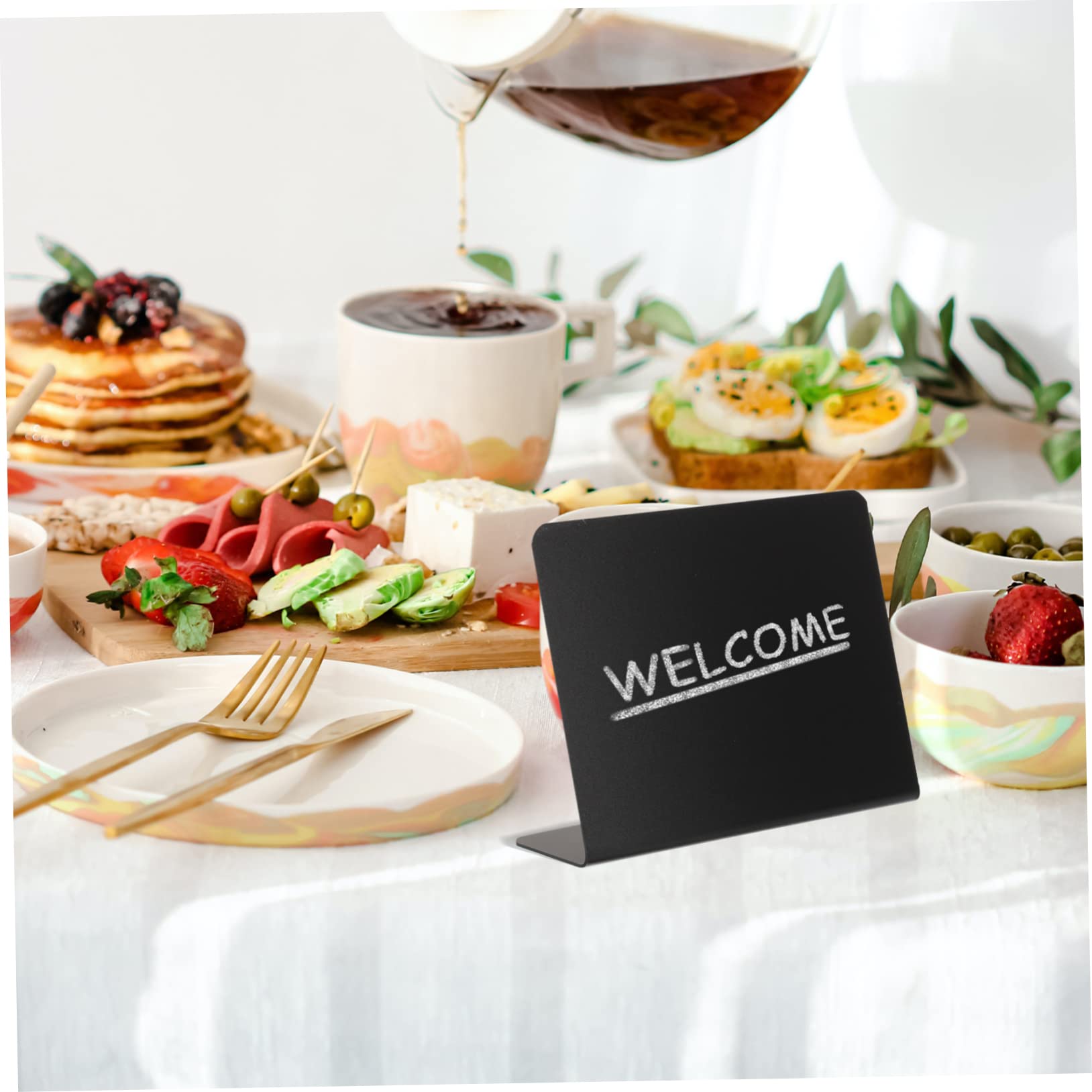 SEWACC 108stücke Mini Kreidetafeln Kleine Schwarze Tafeln Für Buffets Hochzeiten Und Lebensmittelbeschriftungen Wiederverwendbar Förmig Für Partys Und Veranstaltungen