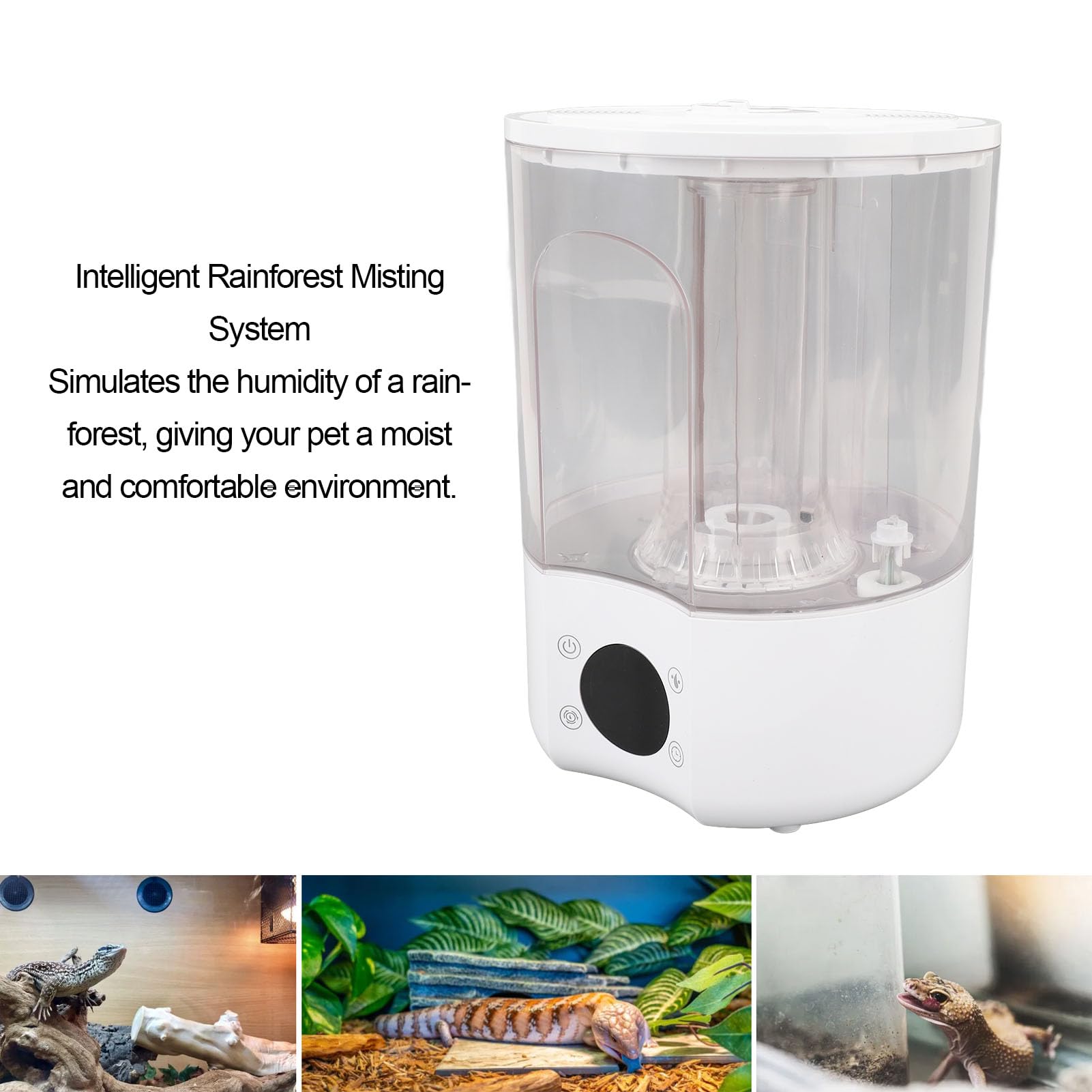 Pyhodi Umidificatore per Terrari, Nebulizzatore per Rettili, Macchina del Fumo da 4 Litri, con Timer e Telecomando, Nebulizzatore Automatico per Tartarughe, Camaleonti, Pipistrelli,