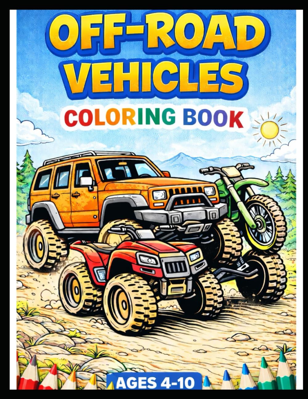 Off-Road Vehicles Coloring Book for Kids: Off-Road Vehicles Coloring Book for Kids
