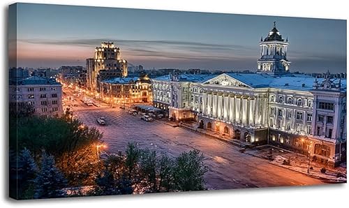 Miniatura 17 de Large Wall Art Prints 30"x60" Retro wave synthwave vaporwave skyline scenery landscape Framed Canvas Wall Art Painting Artwork Poster Picture Wall