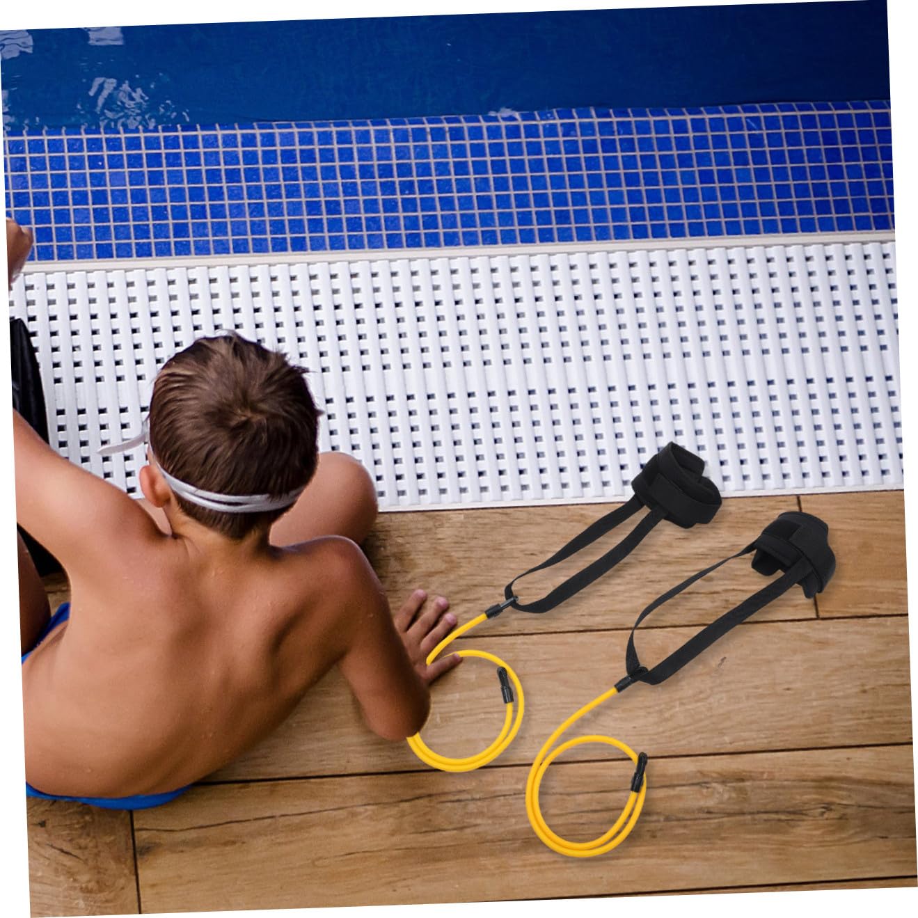 UPKOCH Fasce di Resistenza per Allenamento al Nuoto Attrezzatura per Allenamento al Nuoto Statico e Jogging in Acqua