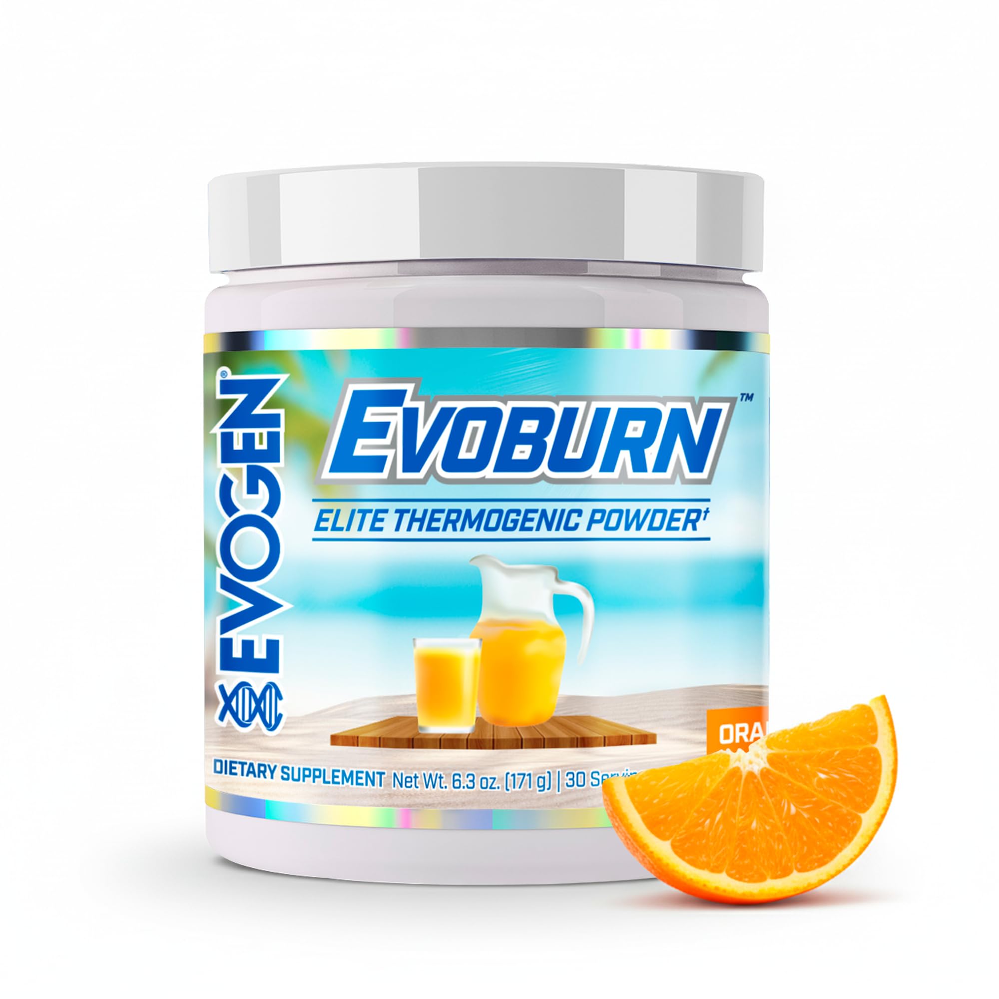 Evogen Evoburn - Thermogenic Fat Burner for Men & Women | Energy, Focus, & Appetite Control | Advanced Metabolism Booster Fat Burner Formula with MitoBurn & Caffeine | Orange Sunrise | 30 Servings
