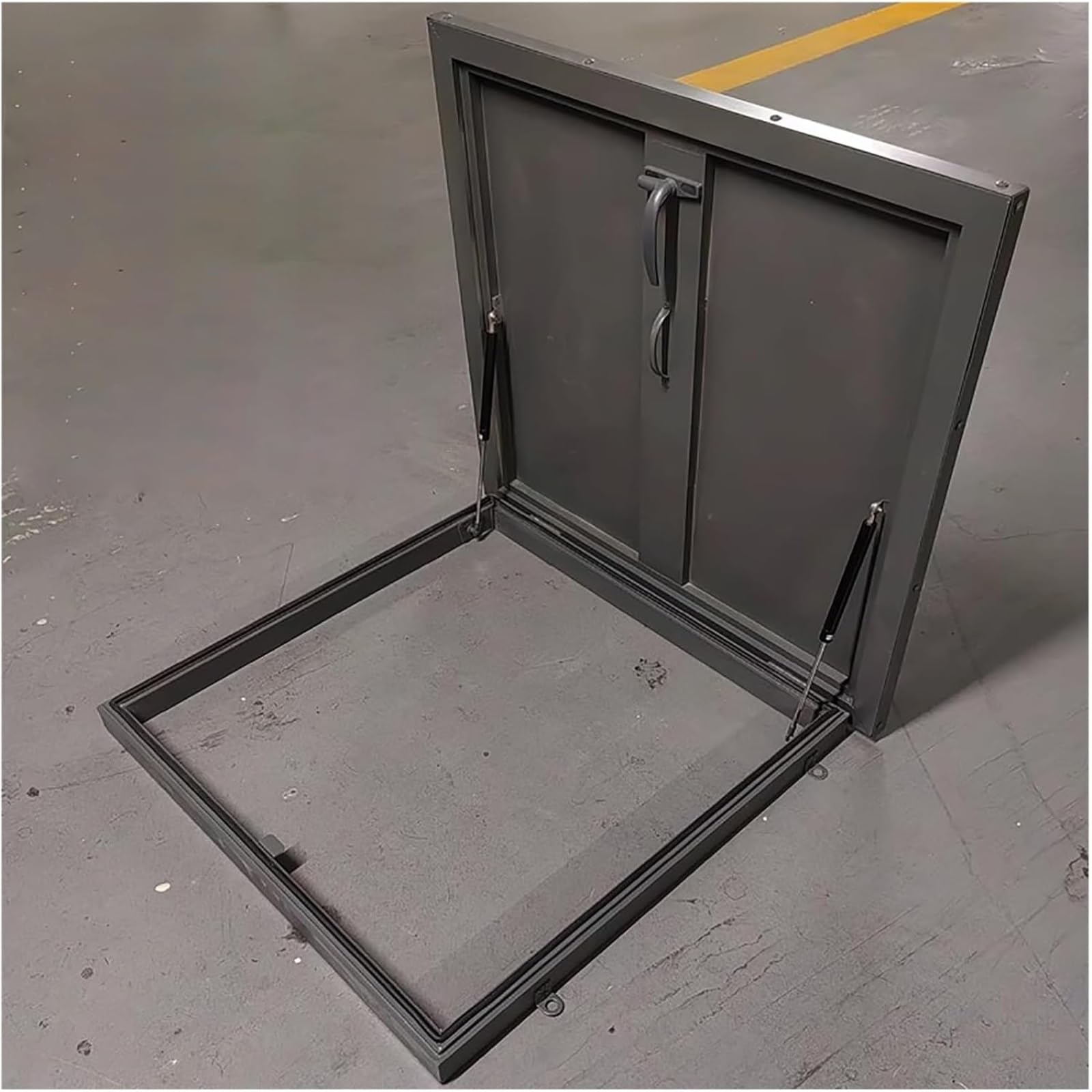 Juskaqzyi One Color Skylight Roof Access Hatch Commercial Galvanized Roof Steel Security Door With Switch Type Handle Cellars Exit Cover Attic(85 * 85Cm)