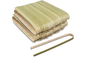 Mini Bamboo Tongs, 100 ct. 6.2" Disposable Wooden Tongs