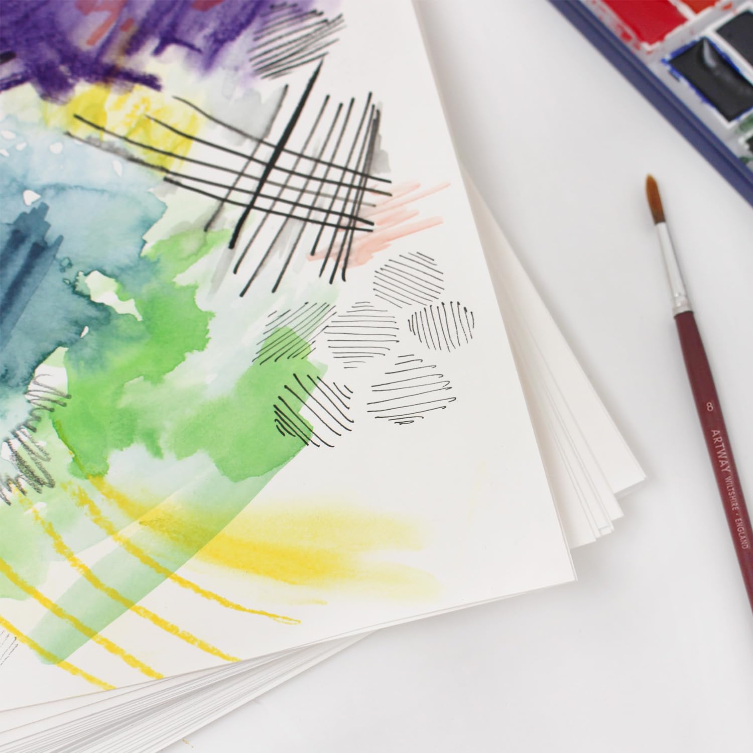 Artway Studio - A1 Média Mixte Papier - Idéal pour les applications multimédias - 240gsm - A1 (50 feuilles), blanc