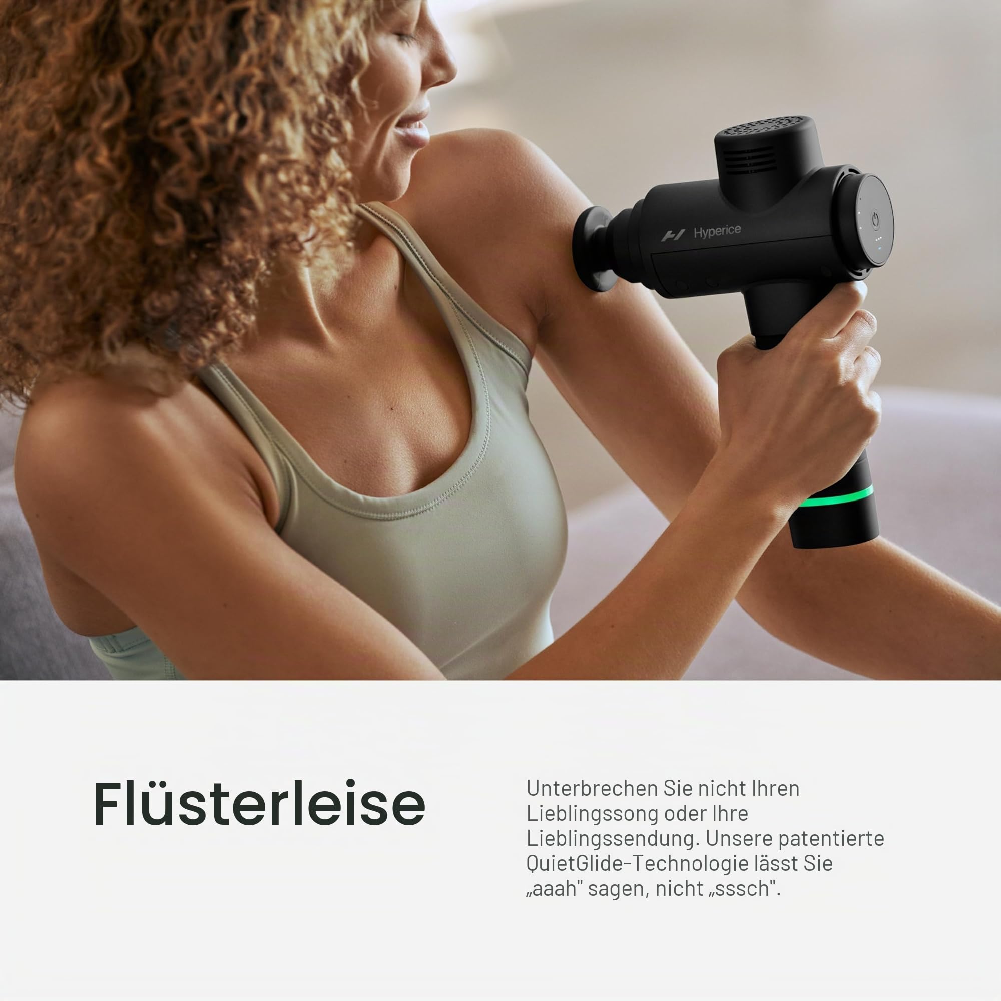 Hyperice Hypervolt 2 Hand-Massagepistole für Tiefengewebsmassage | Muskelregeneration | 3 Geschwindigkeitsstufen und 5 austauschbare Aufsätze | Hilft bei Schmerzen, Steifheit und Durchblutung