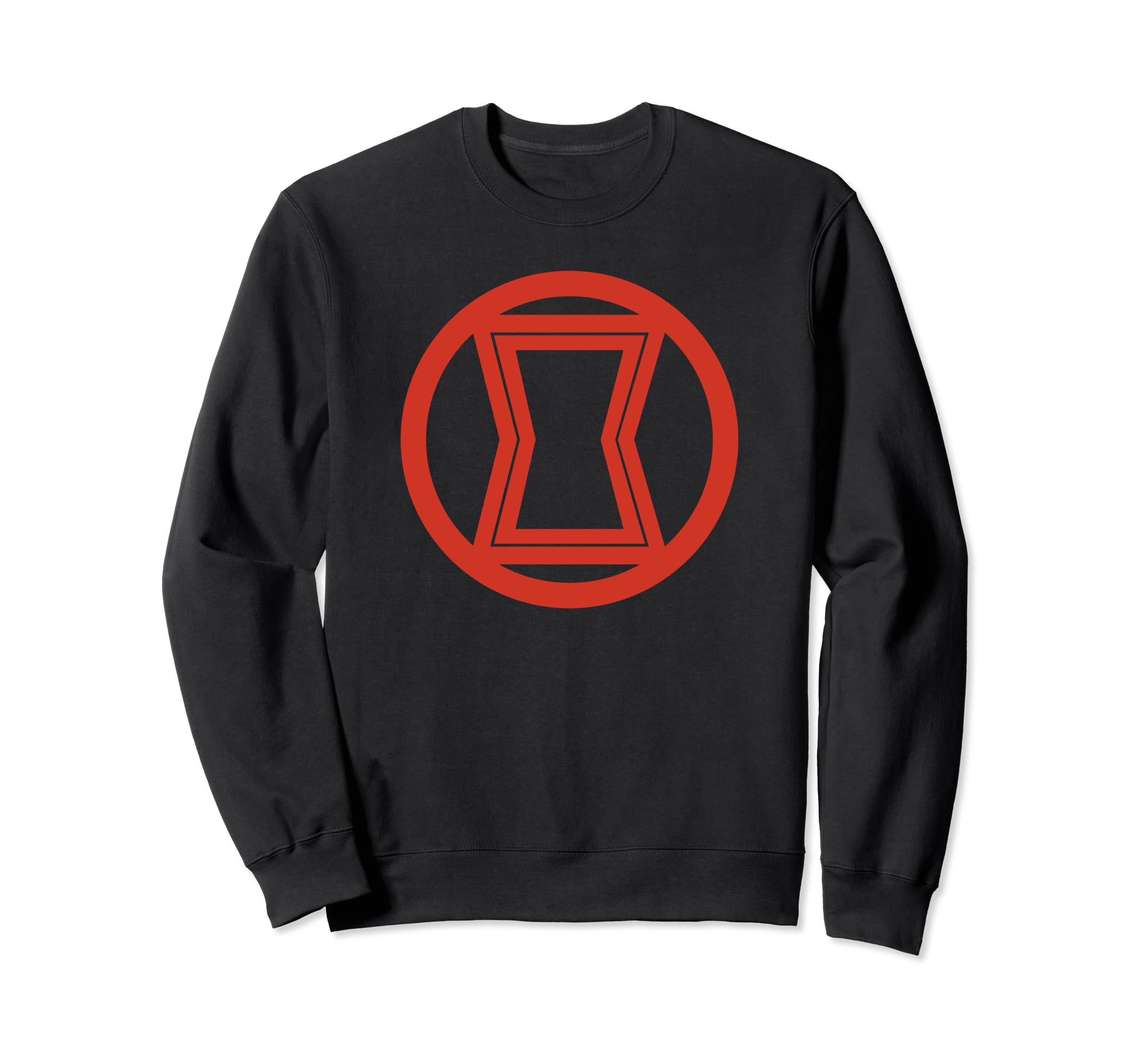 Sweat Marvel Black Widow noir col rond pull coton imprimé
