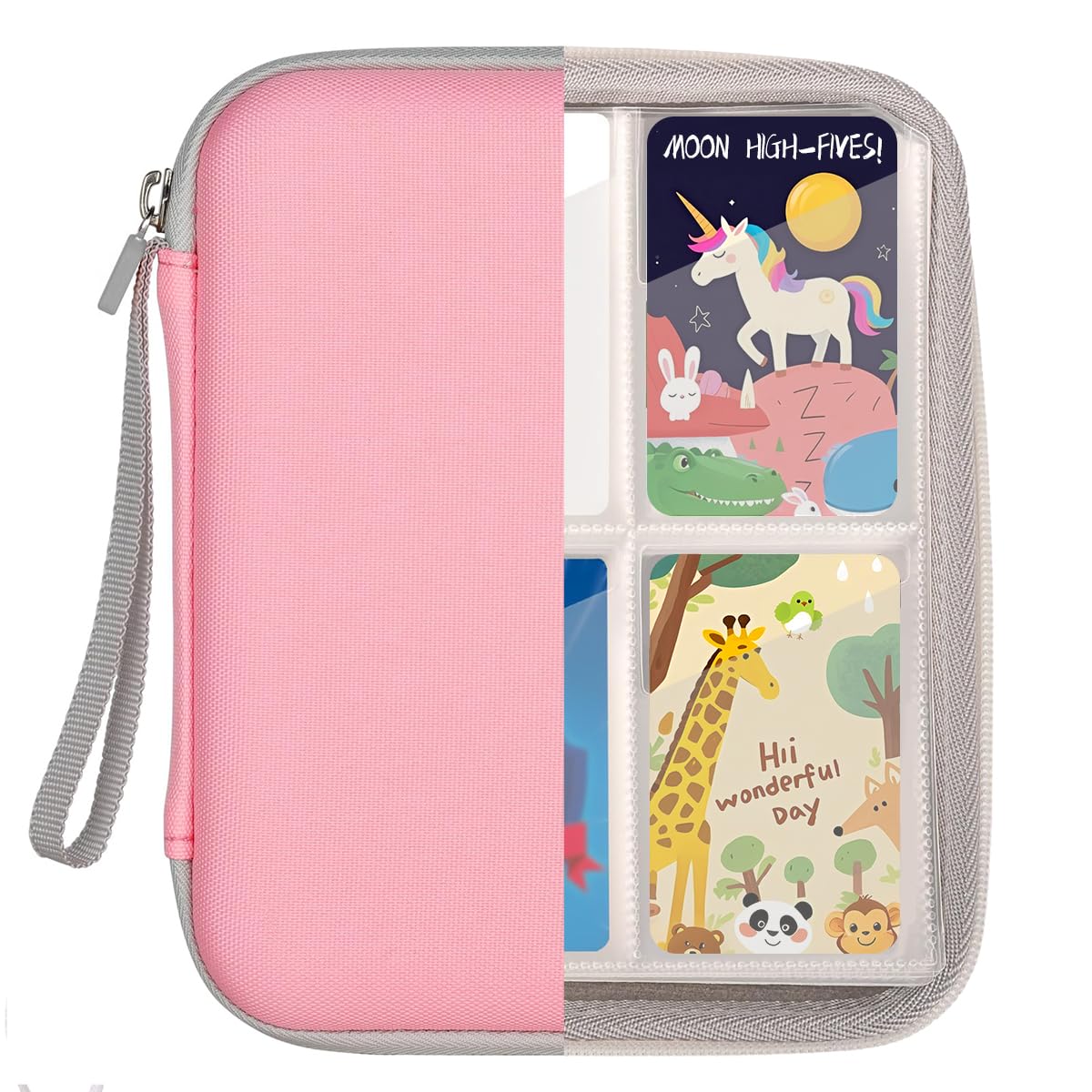 QYILUARE Card Holder for Yoto Card,Hard Portable Case for Yoto with Zipper & 80 Pockets Player & Mini Audiobook with Sleeves for Travel