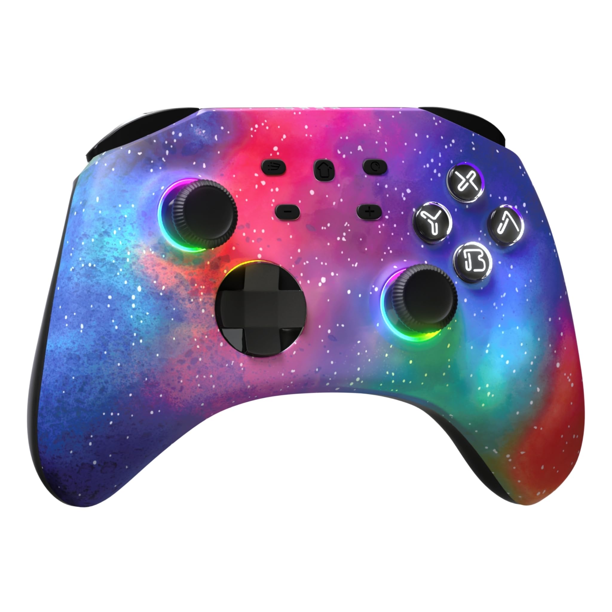 Surge Gamepad Pro (Supernova) - Controlador Bluetooth multiplataforma, compatible con Nintendo Switch, Windows PC, Steam Deck, Android e iOS, botones programables, vibración de retumbo, luces LED