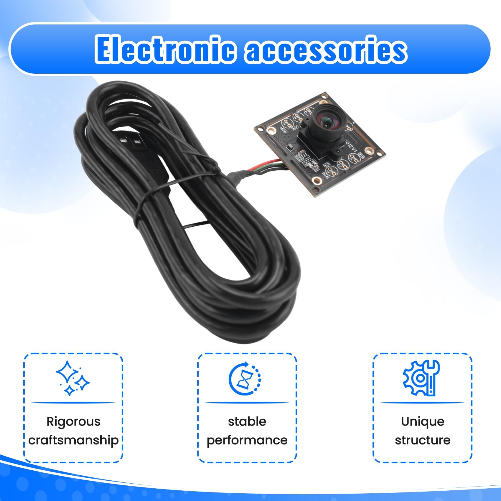 Jevina 3 STK. 100-Grad-Kameramodul 1 MP OV9732 1280 X 720 USB Kostenloser Treiber Manueller, mit 2 Meter Kabel für WinXP/7/8/10