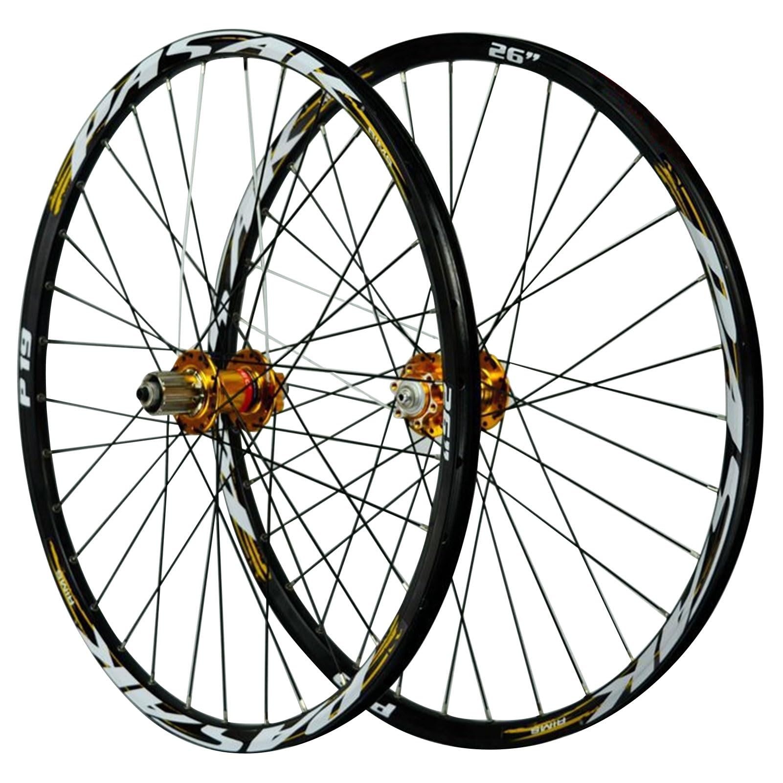 ZXGSXIOU 26/27.5/29 Inch MTB Wheelset, Disc Brake With Quick Release Skewer 32 Holes Bike Hub Aluminum Alloy Wheels for 7-12S Cassette 2213g