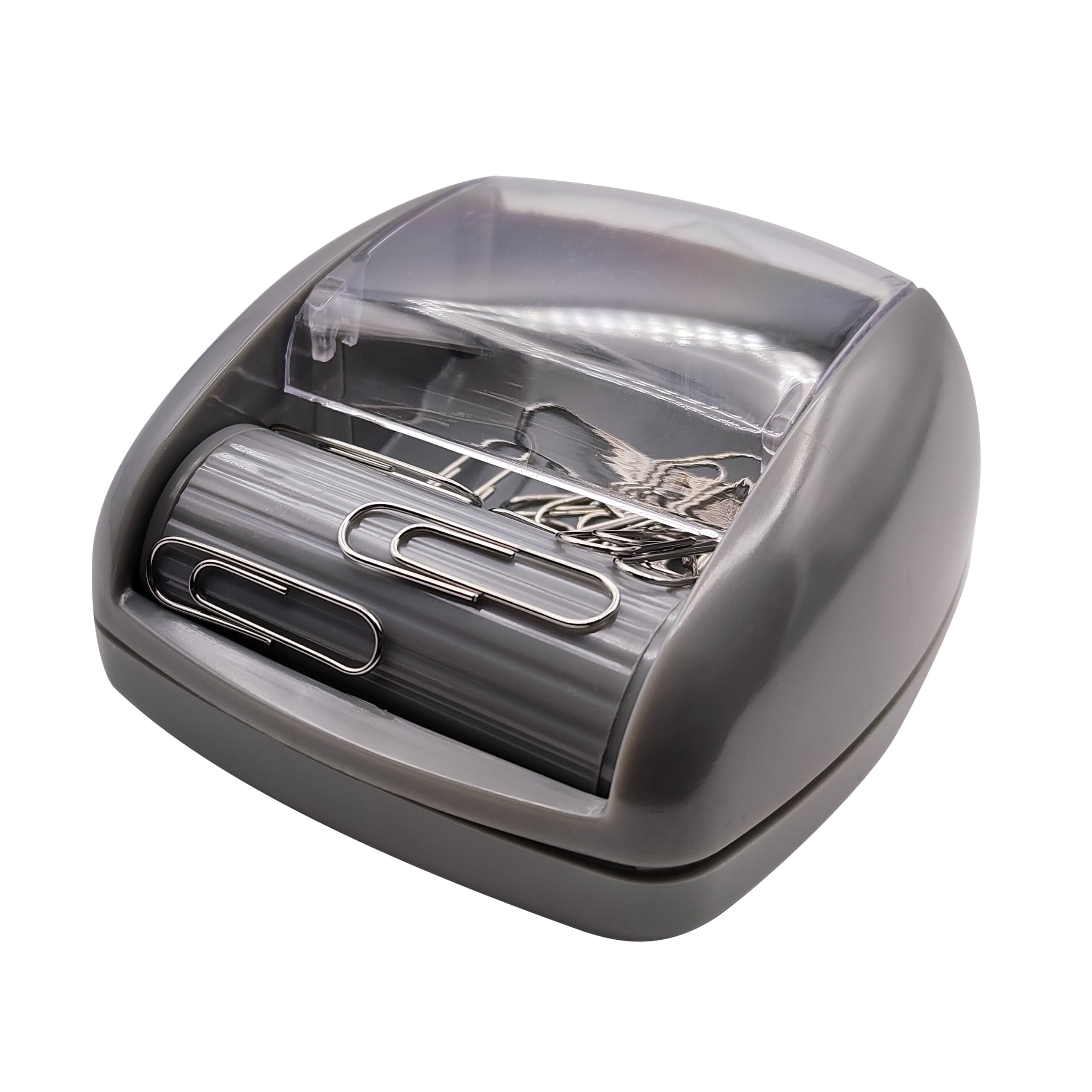 Distributeur De Trombones - Boîte De Rangement Magnétique Pour Trombones De Bureau - Support De Trombones Transparent