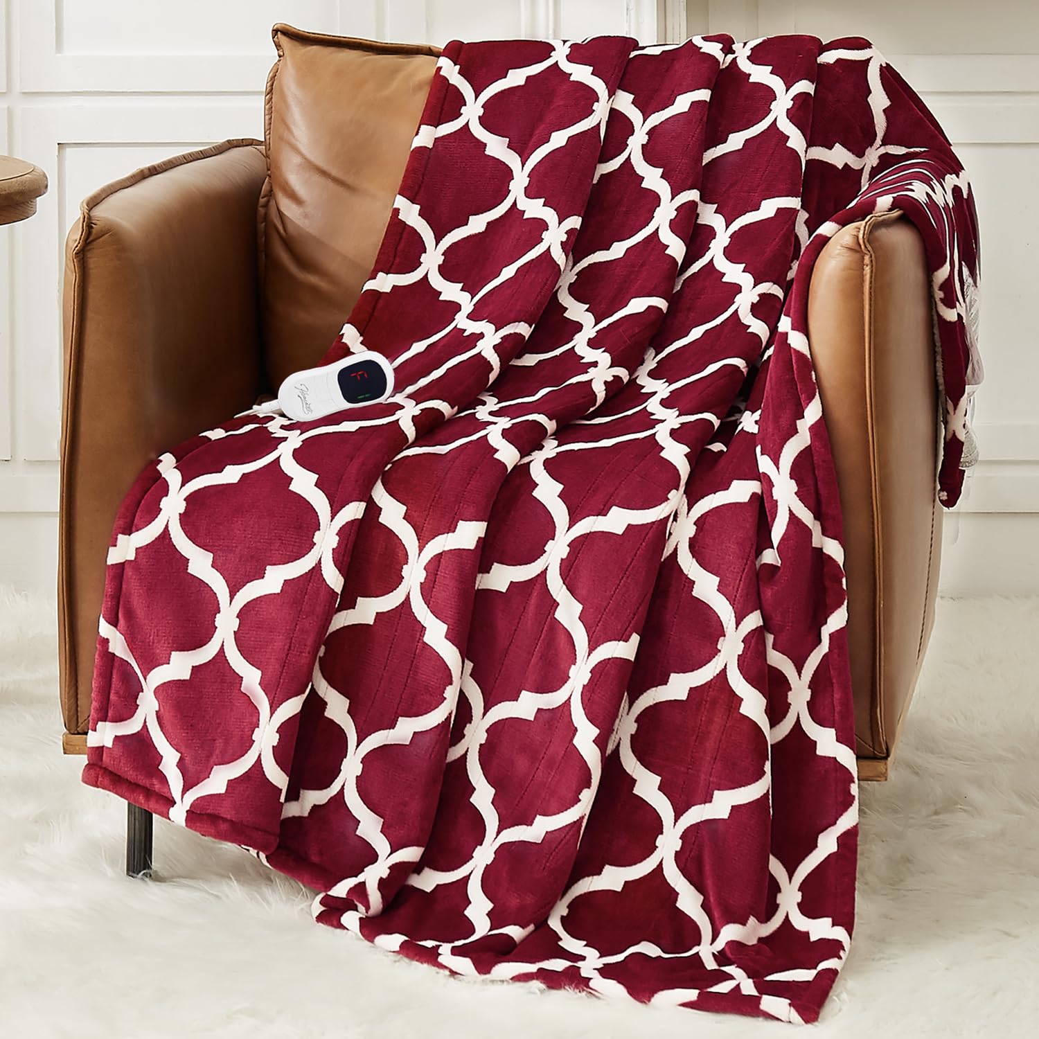 Amazon.com: HomeMate Heated Blanket Electric Throw - 50“x60“ Heating Blanket  with 10 Fast Heat Levels 8 Hours Auto Off Soft Cozy Flannel Over-Heated  Protection ETL Certification Keep Warming in Home Office Sofa :