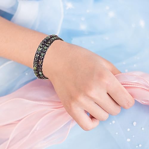 Miniatura 2 de Preciosa pulsera de piedra natural para mujer, pulseras bohemias, pulsera de cuentas de cristal curativo, ajustable, hecha a mano, antiansiedad,