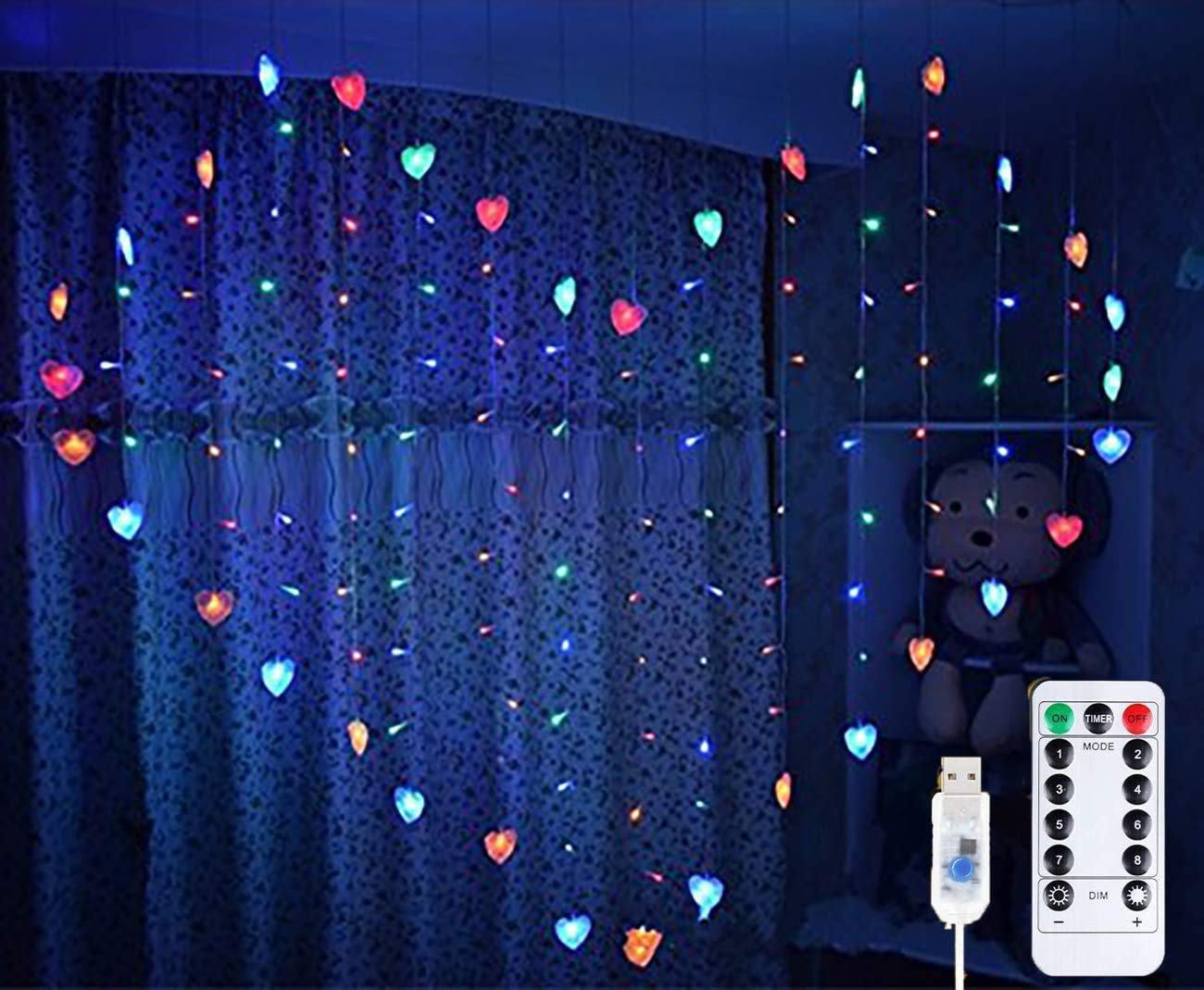 Herz-Lichterkette Mit 20 LED – Batteriebetrieben, 3 M, Warmweiß Für Romantik-Deko