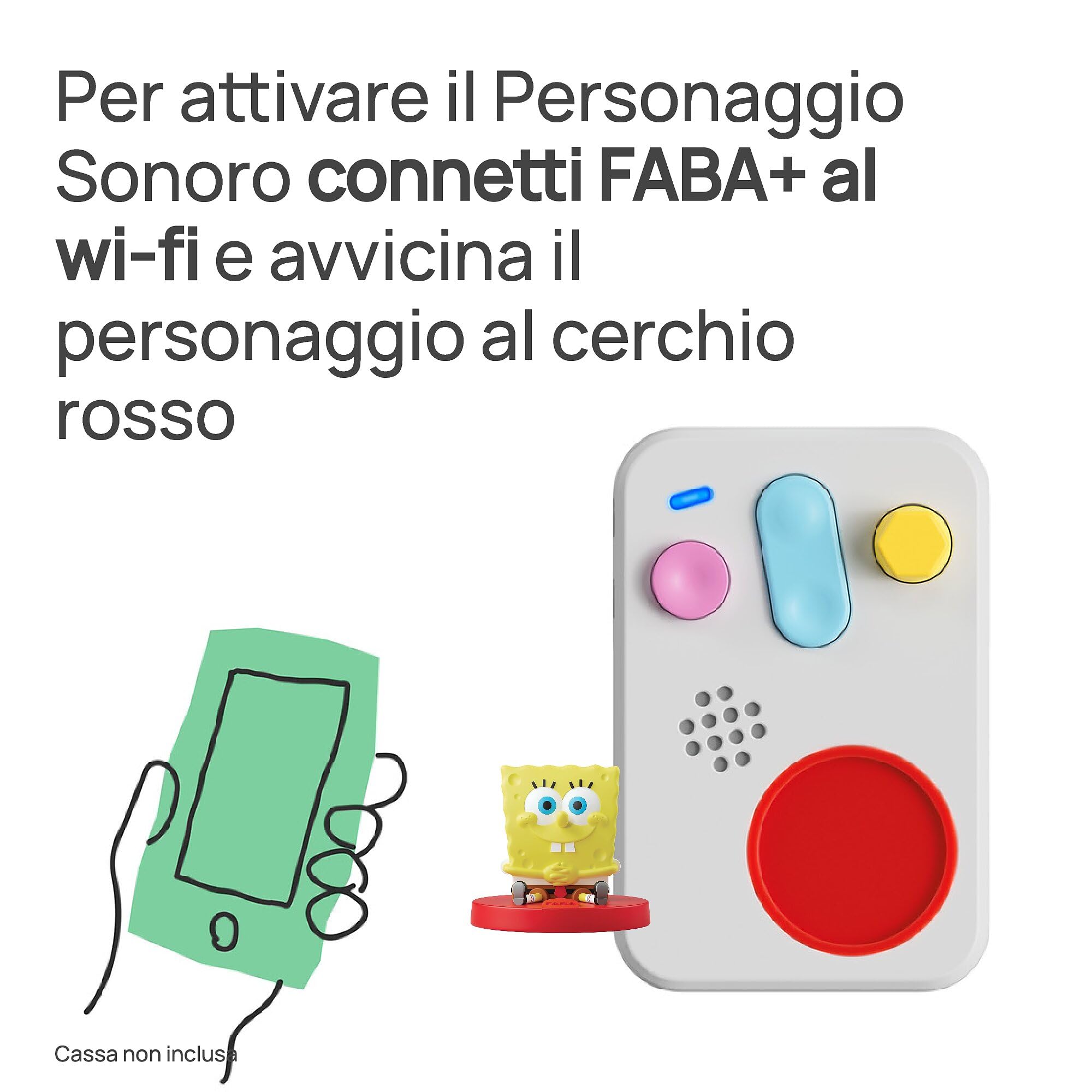 FABA Personaggio Sonoro – SpongeBob Avventure a Bikini Bottom – Storie e fiabe sonore per bambini e bambine 3-5 anni - Ascoltabile con il Raccontastorie e FABA+, gioco educativo versione italiana
