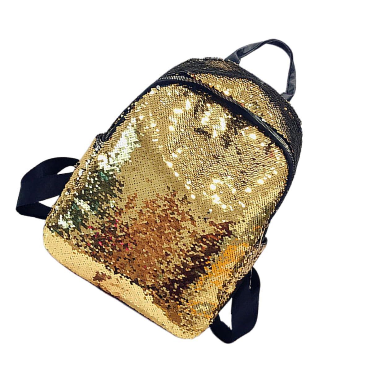 Mochila escolar de niñas con lentejuelas brillantes espaciosa y cómoda de PU resistente al agua 8