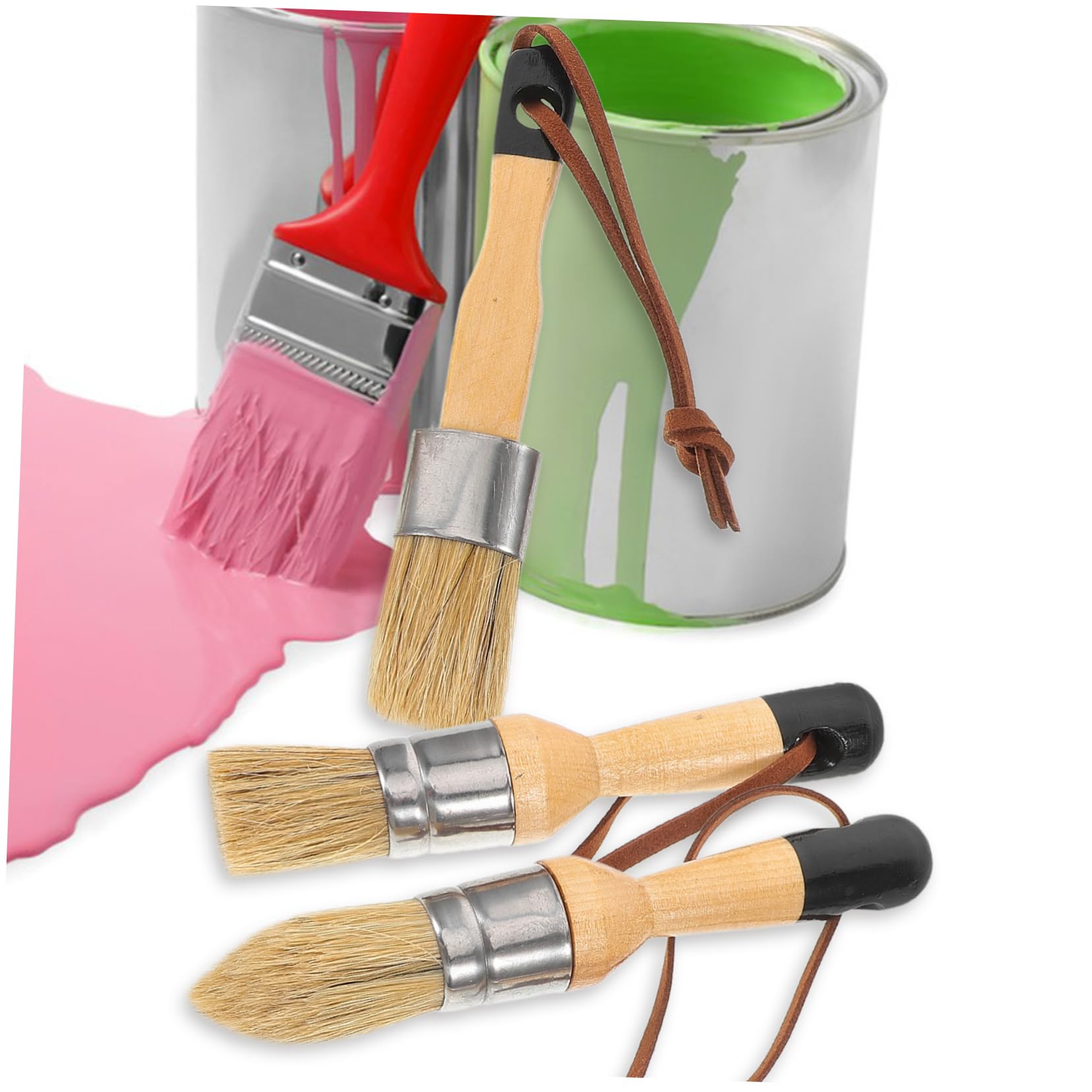 Operitacx 3 Ensembles Set De Pinceaux Multi Fonctions pour Peinture Aquarelle Résistants À Usure Et pour Décoration Intérieure 3 Pièces * 3