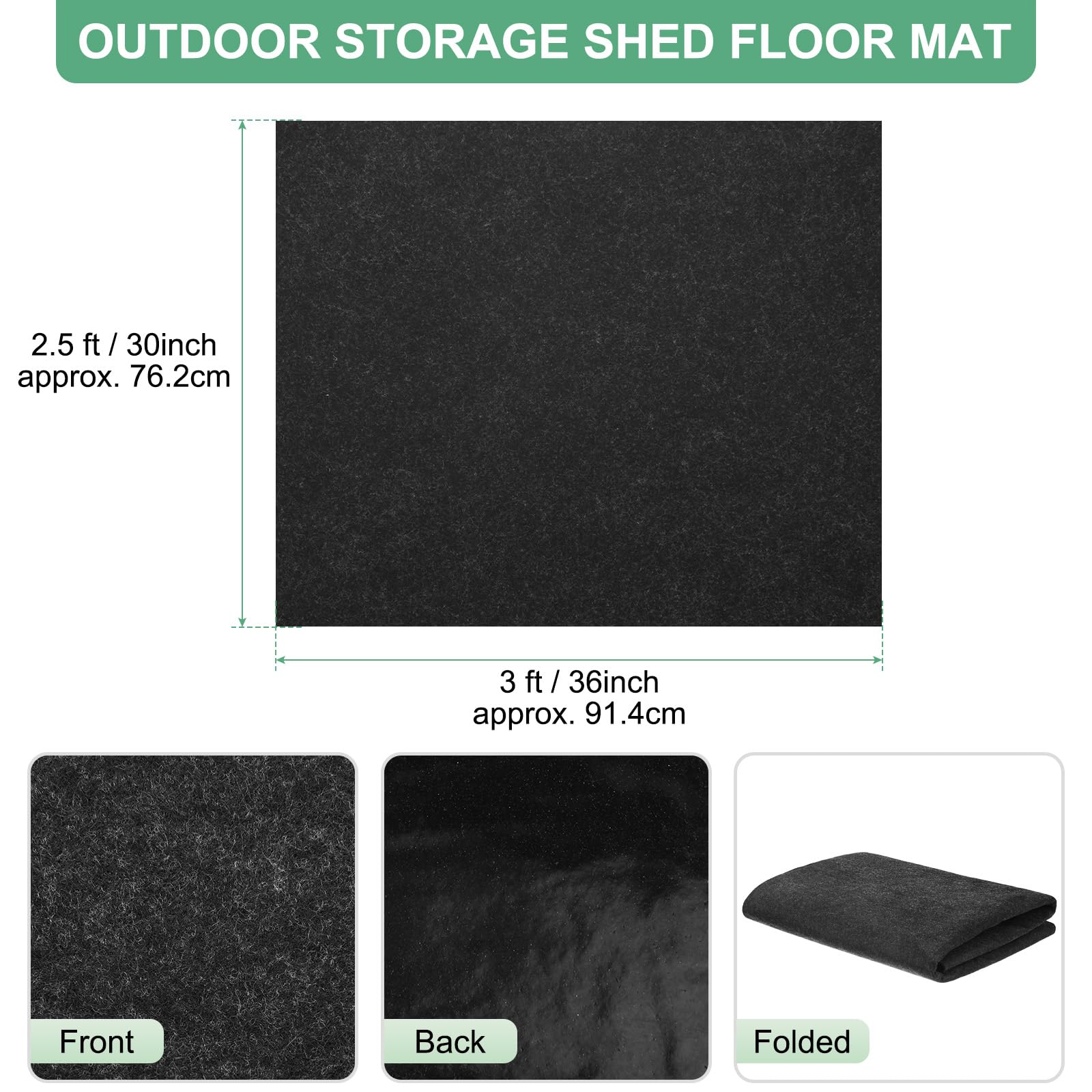 M METERXITY Outdoor Storage Shed Mat - Image 3