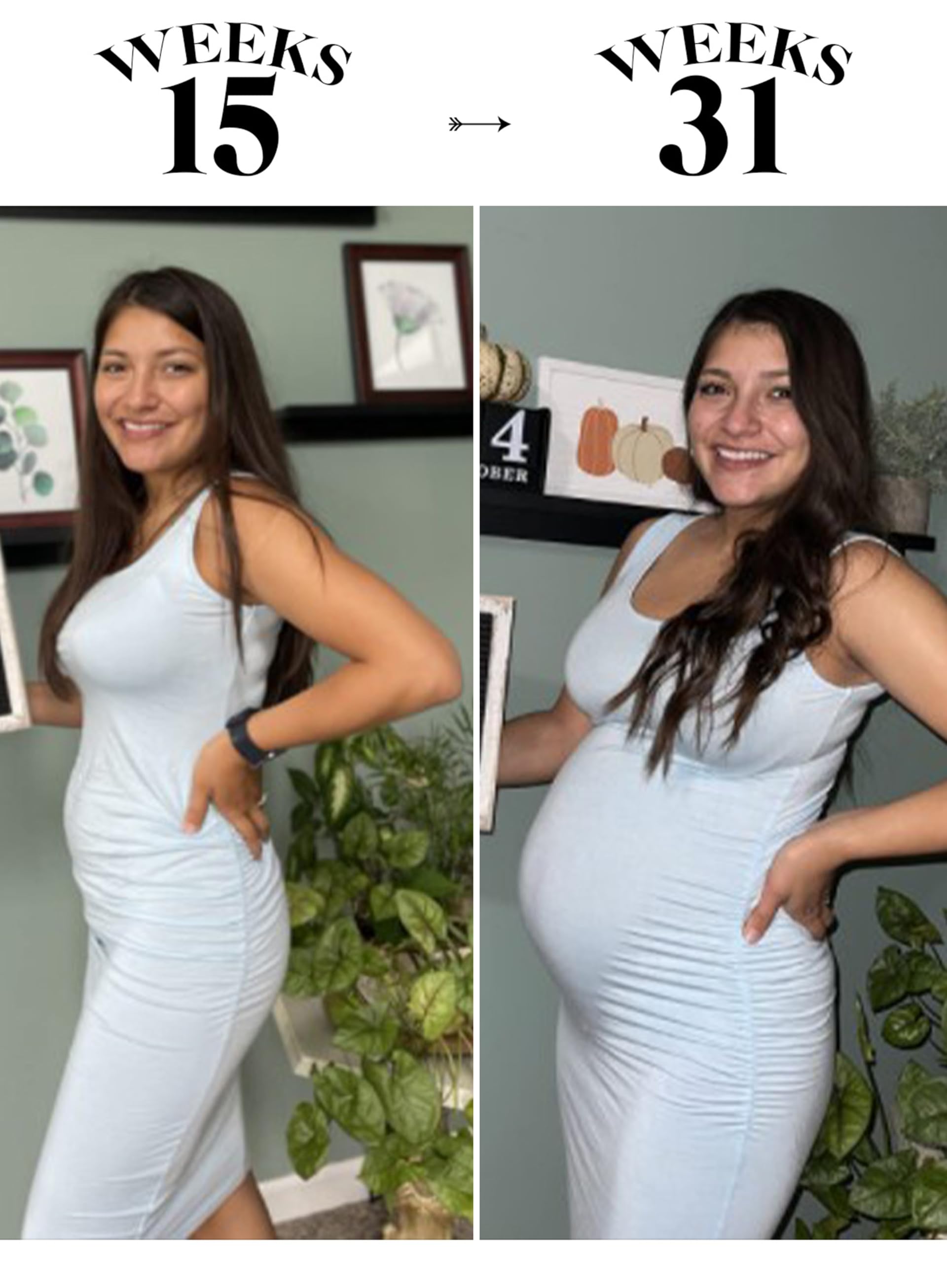 LIU & Qu - Vestido de Maternidad sin Mangas para Mujer - Blanco - Medium
