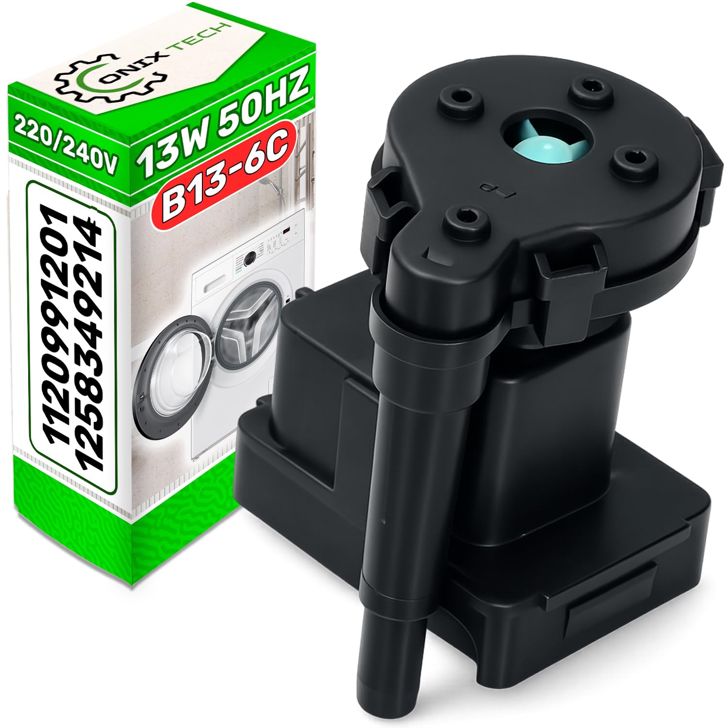 ONIX TECH Pompe à Condensat pour Sèche-Linge B13-6C 13W 220/240V avec Code Original 1120991201 1258349214 125834921/4 pour Zanussi pour Aeg pour Electrolux - Garantie de 5 Ans
