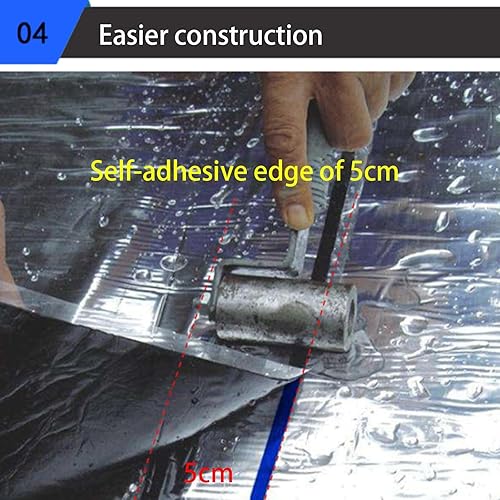 Miniatura 5 de Fieltro autoadhesivo para techos, cinta de reparación de tejas de techo de asfalto, rollo protector de techo, cinta intermitente para techos,