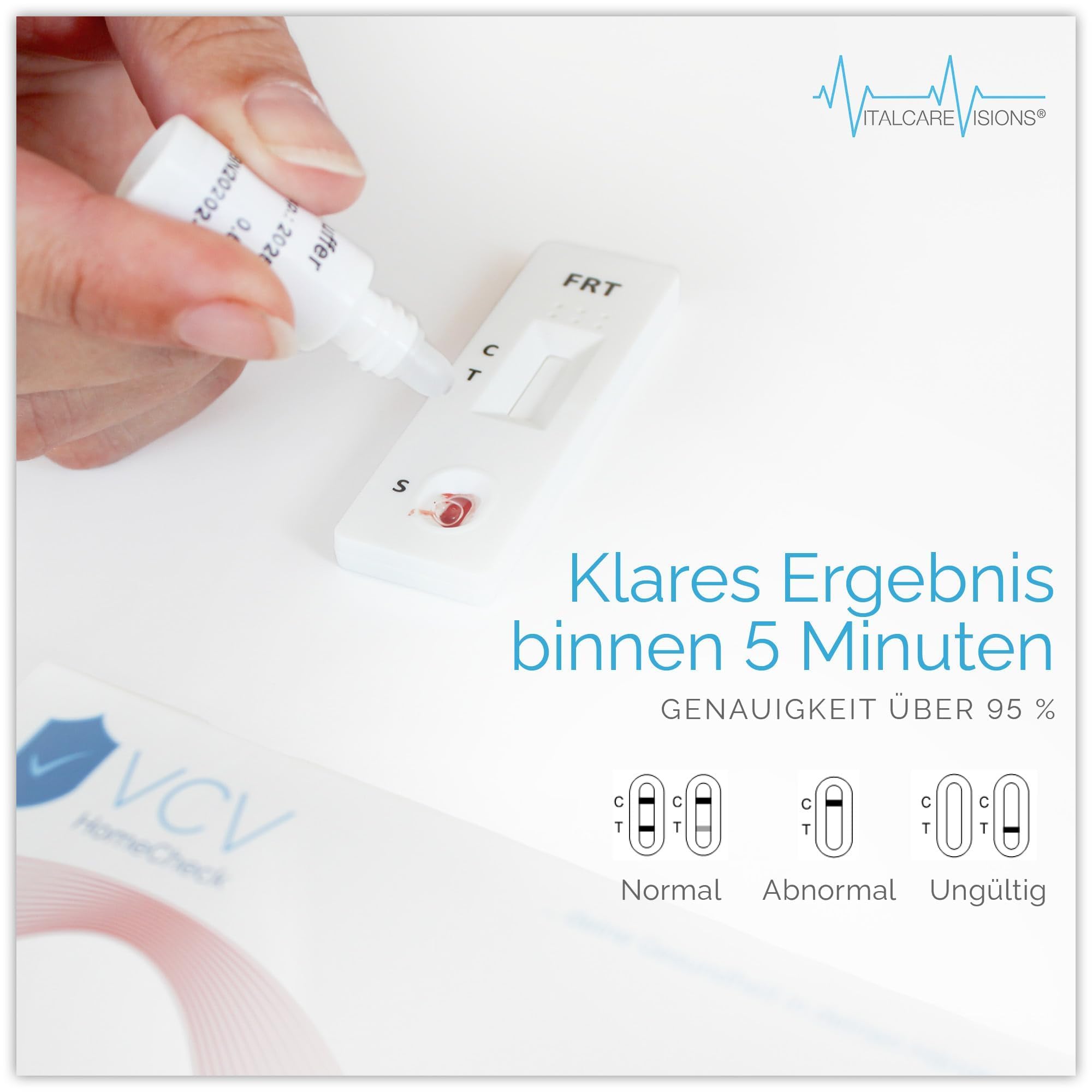 zertifizierter Eisenmangel Schnelltest | Eisenwert Selbsttest-Set mit einfacher Anleitung | Ergebnis binnen 5 Minuten | Ferritin Test für Zuhause | Genauigkeit über 95%