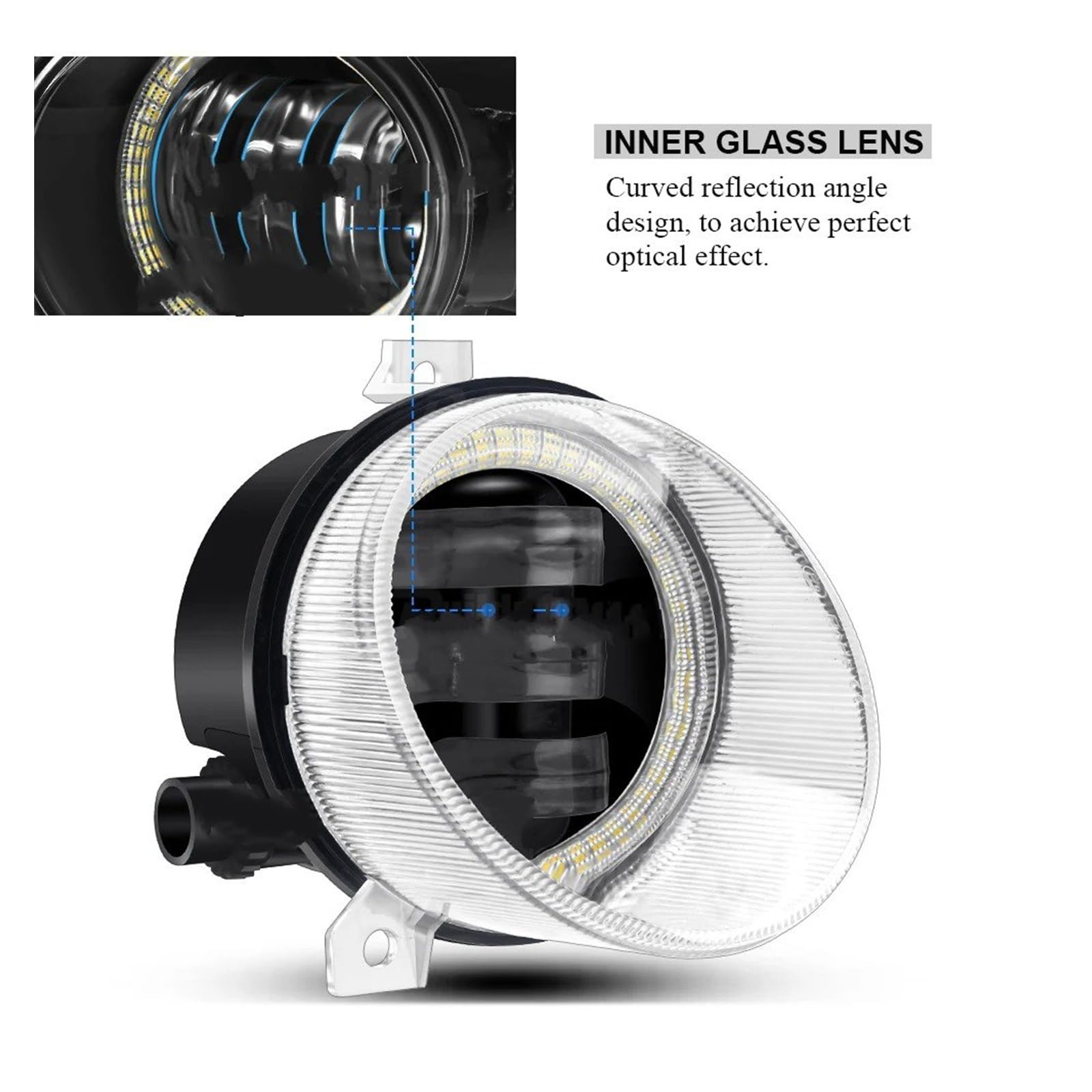 Para VW Para Scirocco 3/III 2008-2014 Canbus Conjunto Lámpara Circulación Diurna Antiniebla Delantera Coche 2 X Luz LED Ojo Ángel DRL Faro Antiniebla