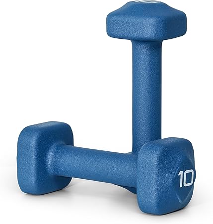 Tone Fitness Neoprene Dumbbell Weight Pairs with Anti-Roll Square Head | Multiple Options