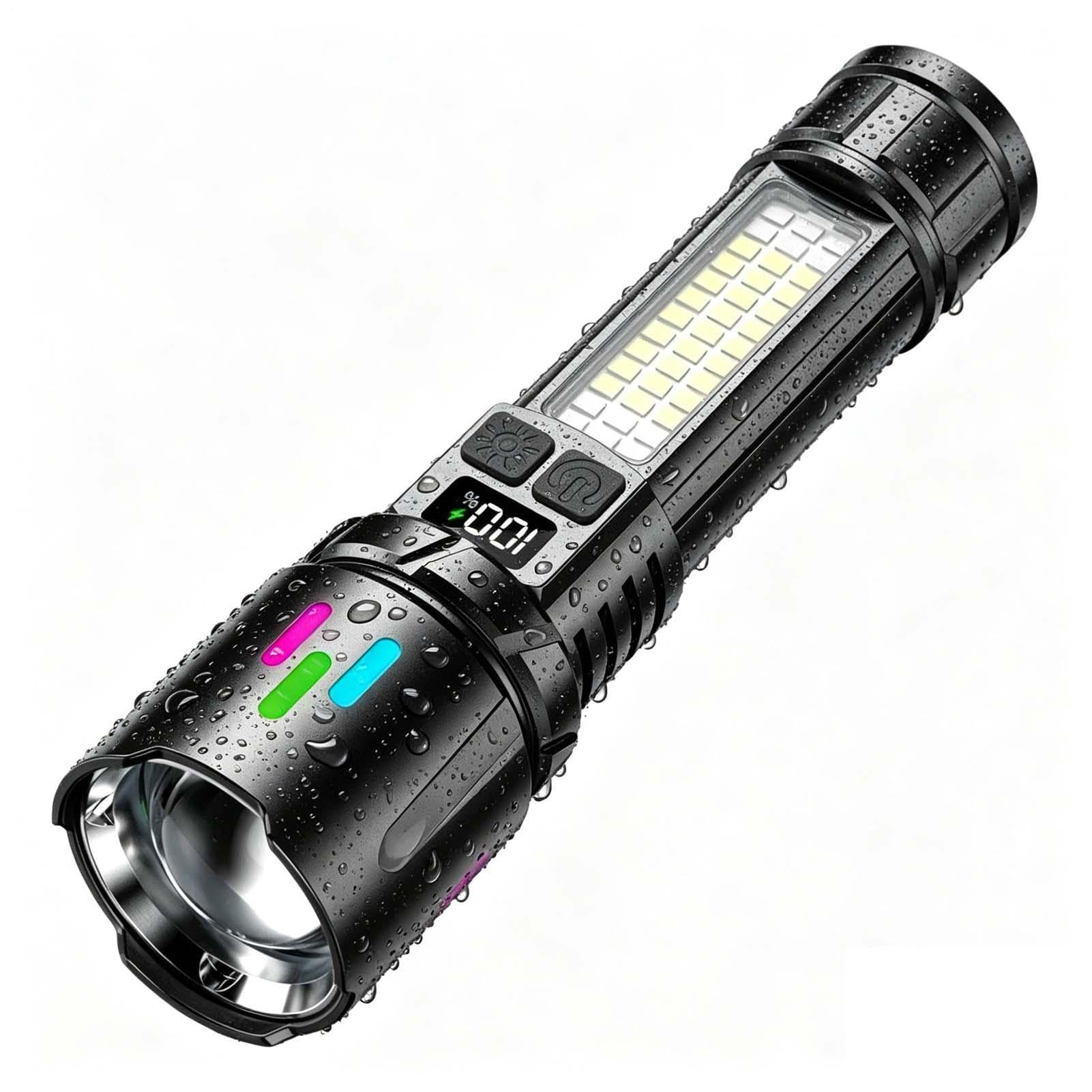 Lampe Torche Magnétique Torche Puissante Zoomable 7 Modes