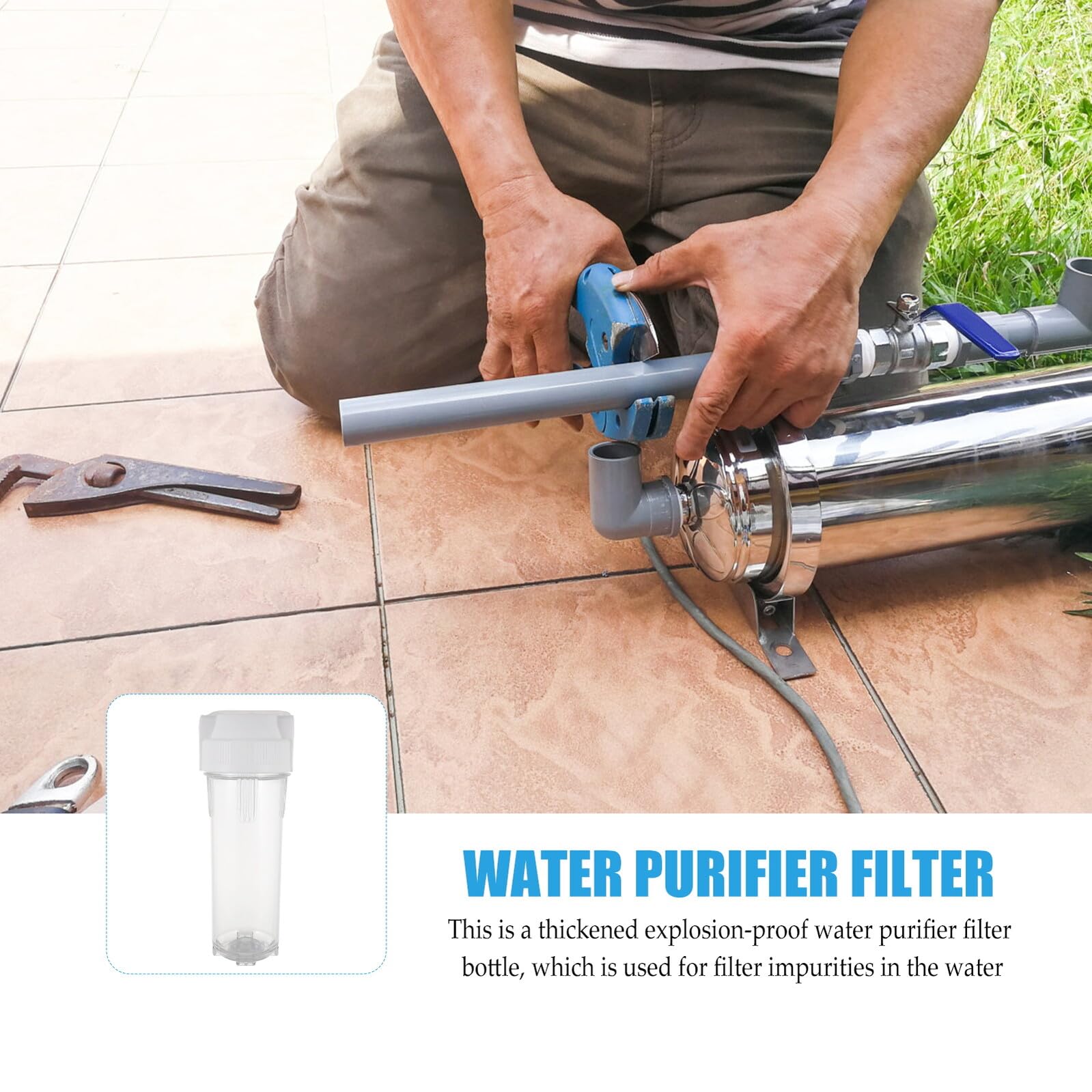 Bouteille Filtrante pour Purificateur Eau Domestique Résistante Aux Transparent Installation Facile