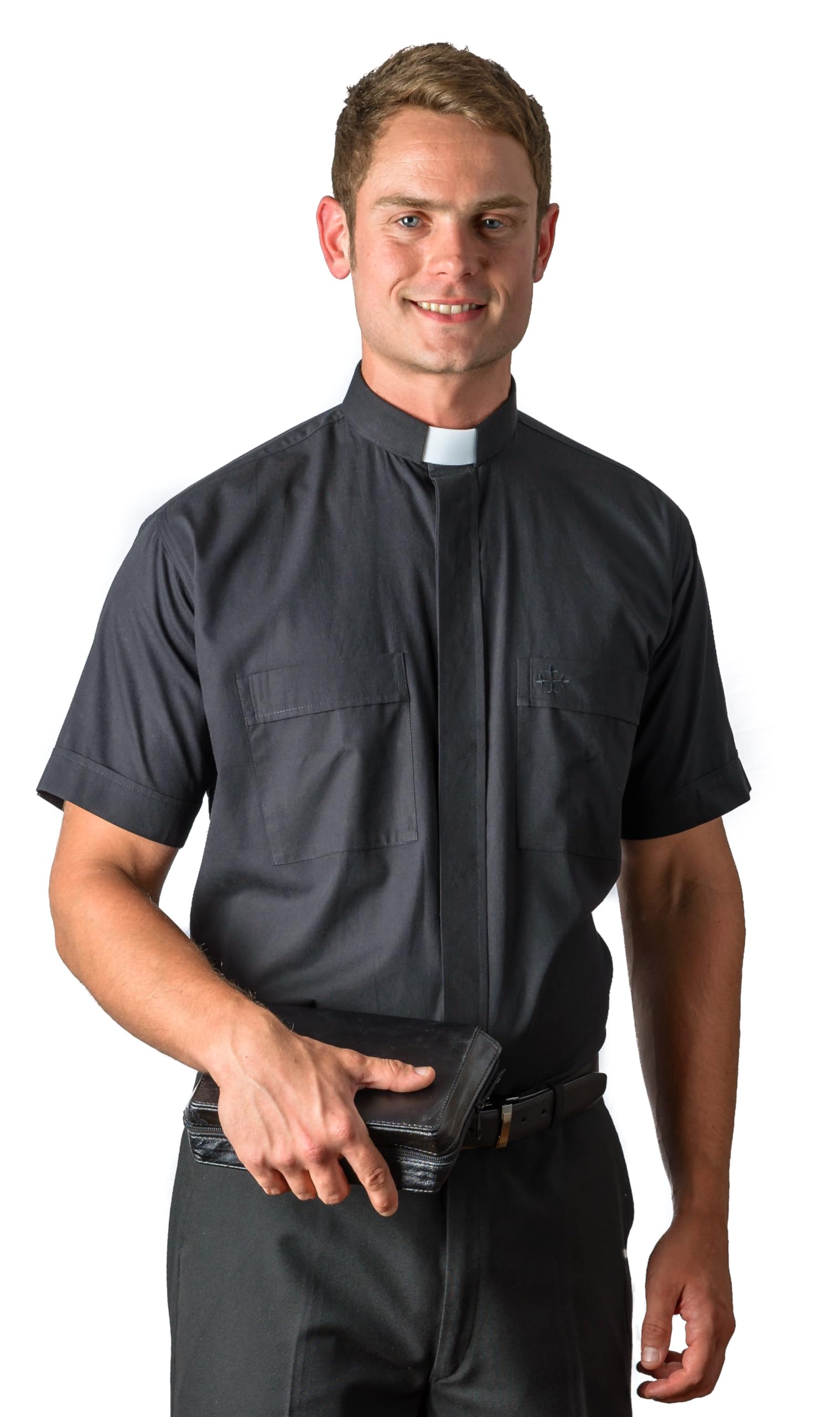 mds Clergy Tab Collar Shirt Black (4000)
