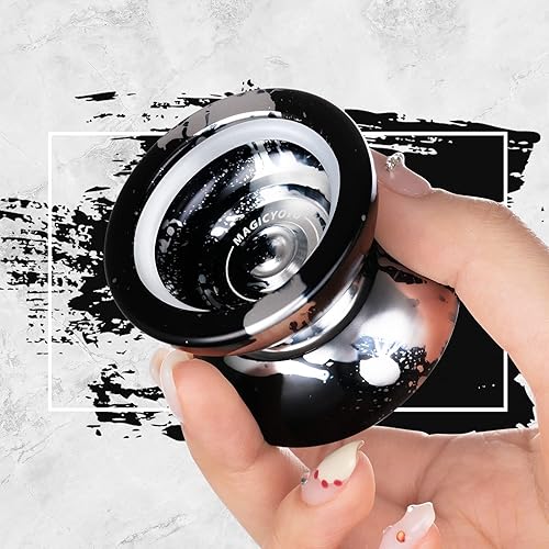 Miniatura 2 de Paquete de 2 Yoyos MAGICYOYO N11 Negro Plata Dual Purpose Yoyo + N11 Sky Blue Golden Responsive Yoyo