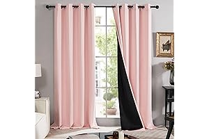 Deconovo Blackout Doubled Curtains in Crystal Pink