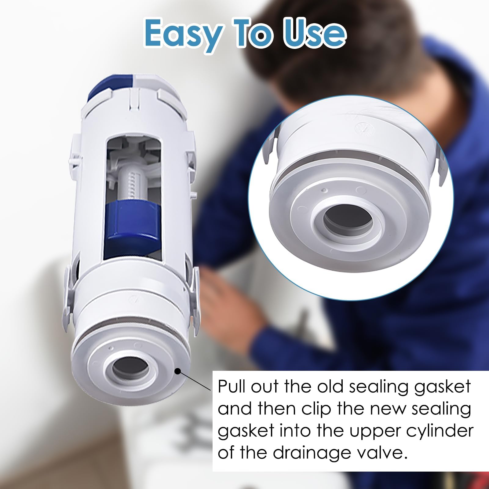 Guarnizione Valvola Di Scarico WC - 4 Pezzi Ricambio In Gomma Siliconica Per Cassetta Geberit, Compatibile Con Modelli 816.418.00.1 - Foto 5