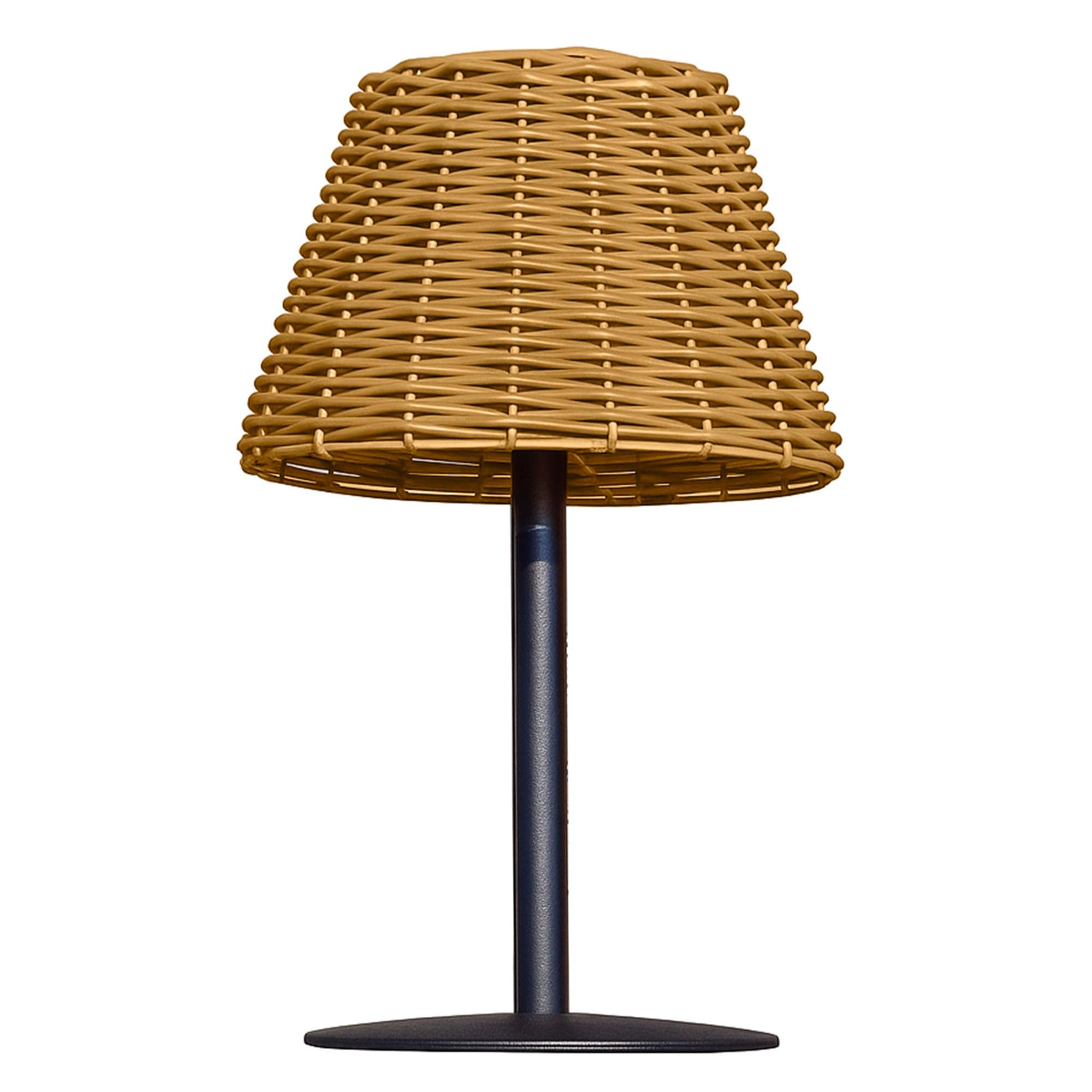 Lumisky Lampe de table solaire AMIRA SOLAR avec base module solaire rechargeable avec télécommande H25cm