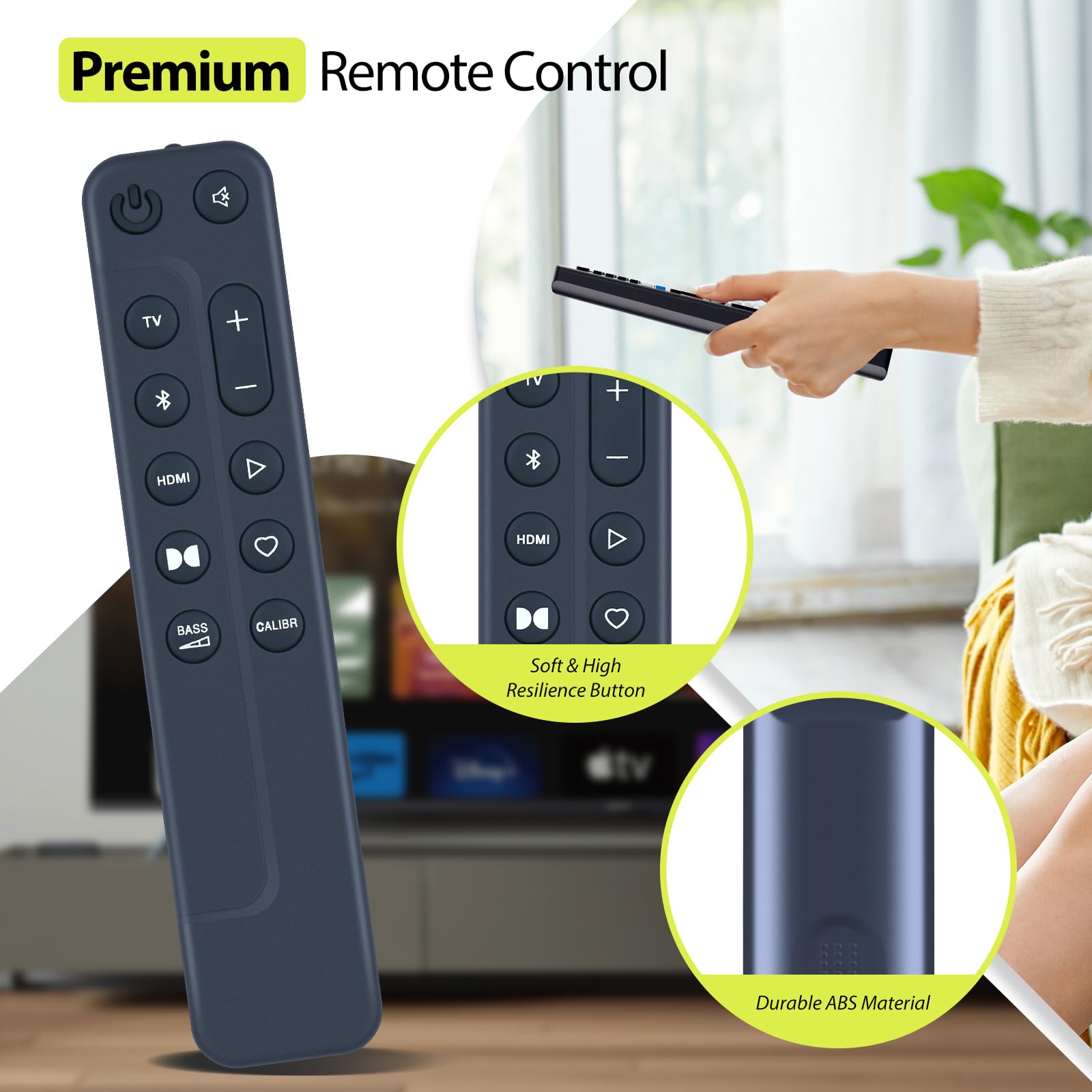 Telecomando di ricambio per JBL Sound bar 500 5.1 canali, soundbar BAR300 BAR500, sistema audio home cinema, nero