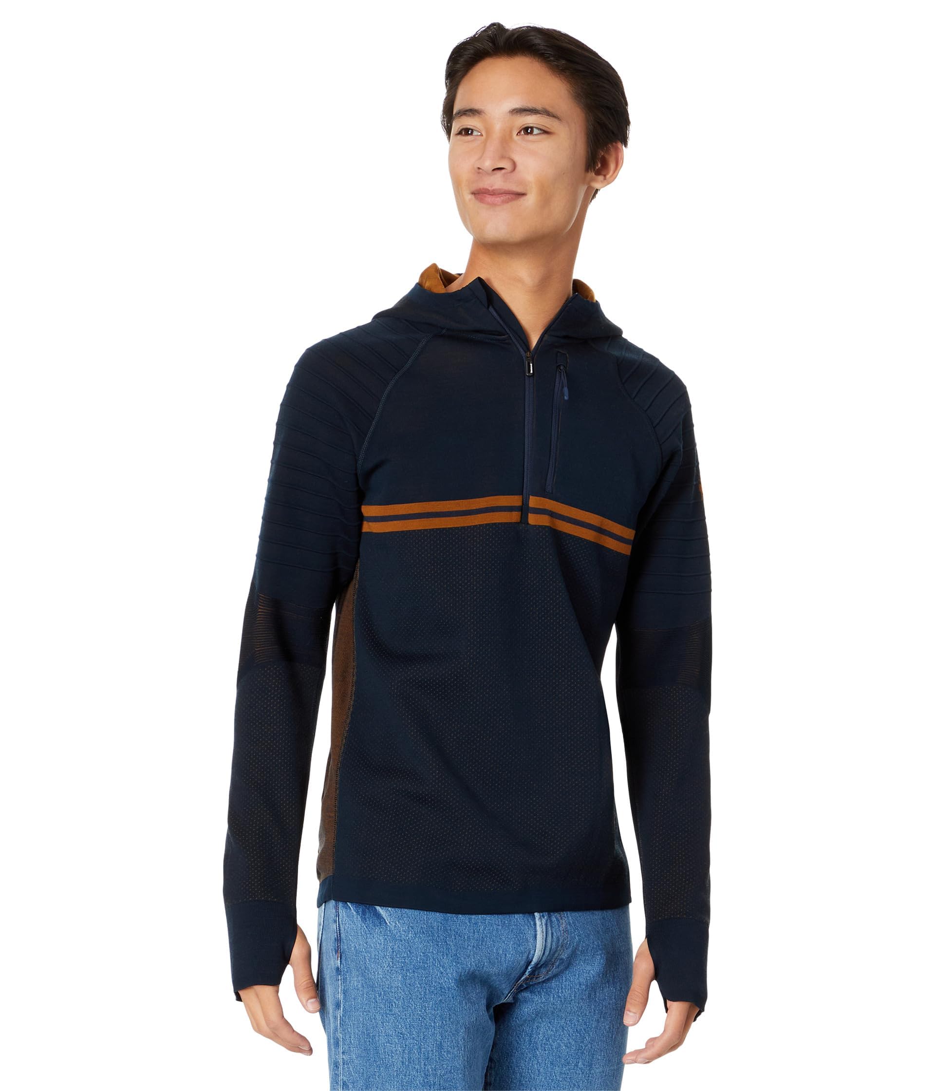 Smartwool Męska bluza z kapturem Intraknit Merino Wool Tech Half Zip (Regular Fit)