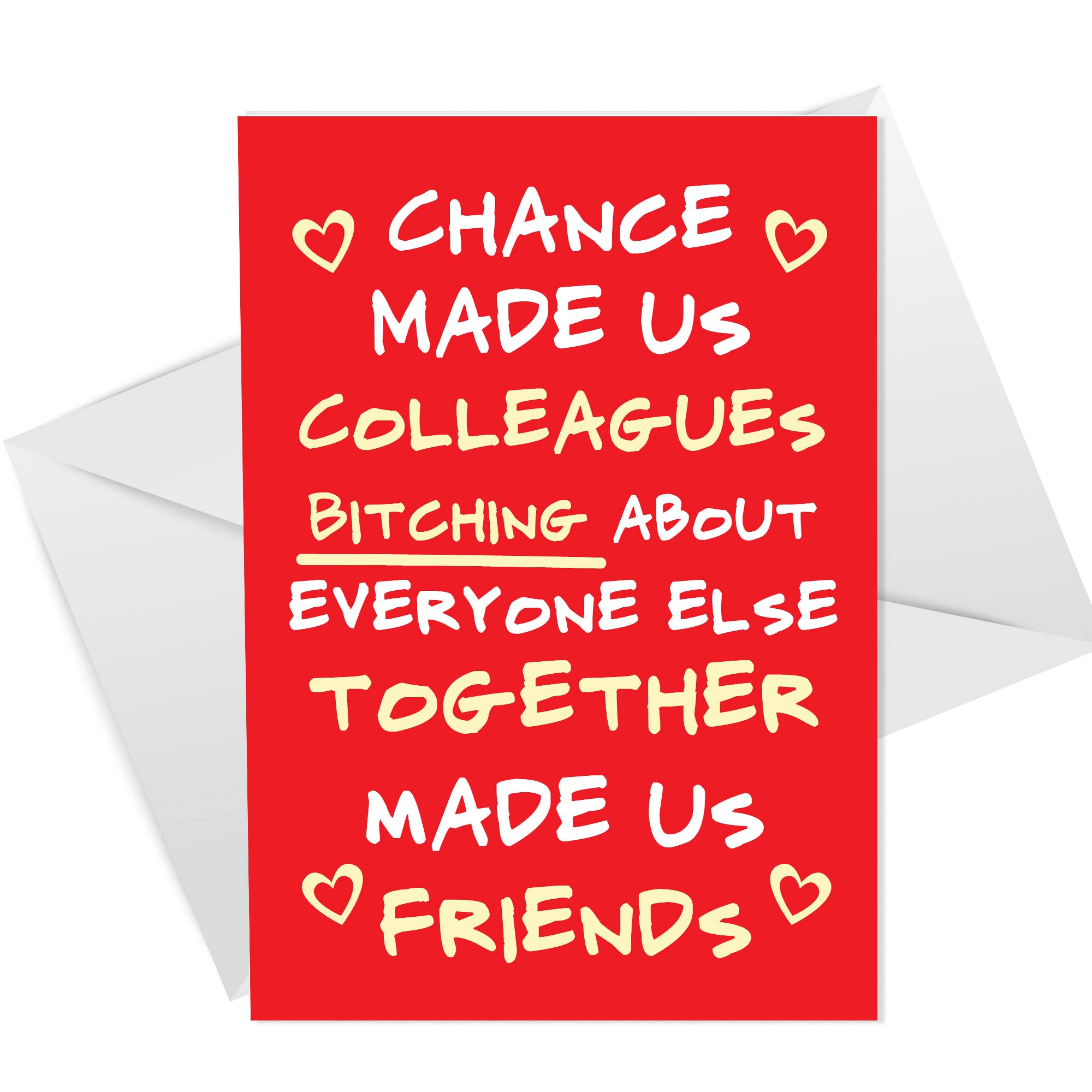 RED OCEAN Colleague Birthday Card Funny Chance Made Us Colleagues Birthday Card For Female Colleague Leaving Good Luck At New Job Card For Colleague