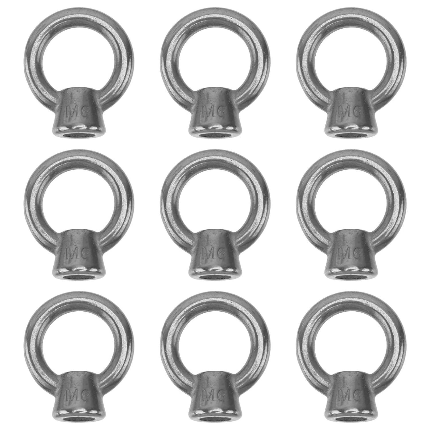 Eye Nut 30Pcs Eye Nut Shipbuilding Lifting Device Threaded Stainless Steel Rope Attachment Ring Bolt