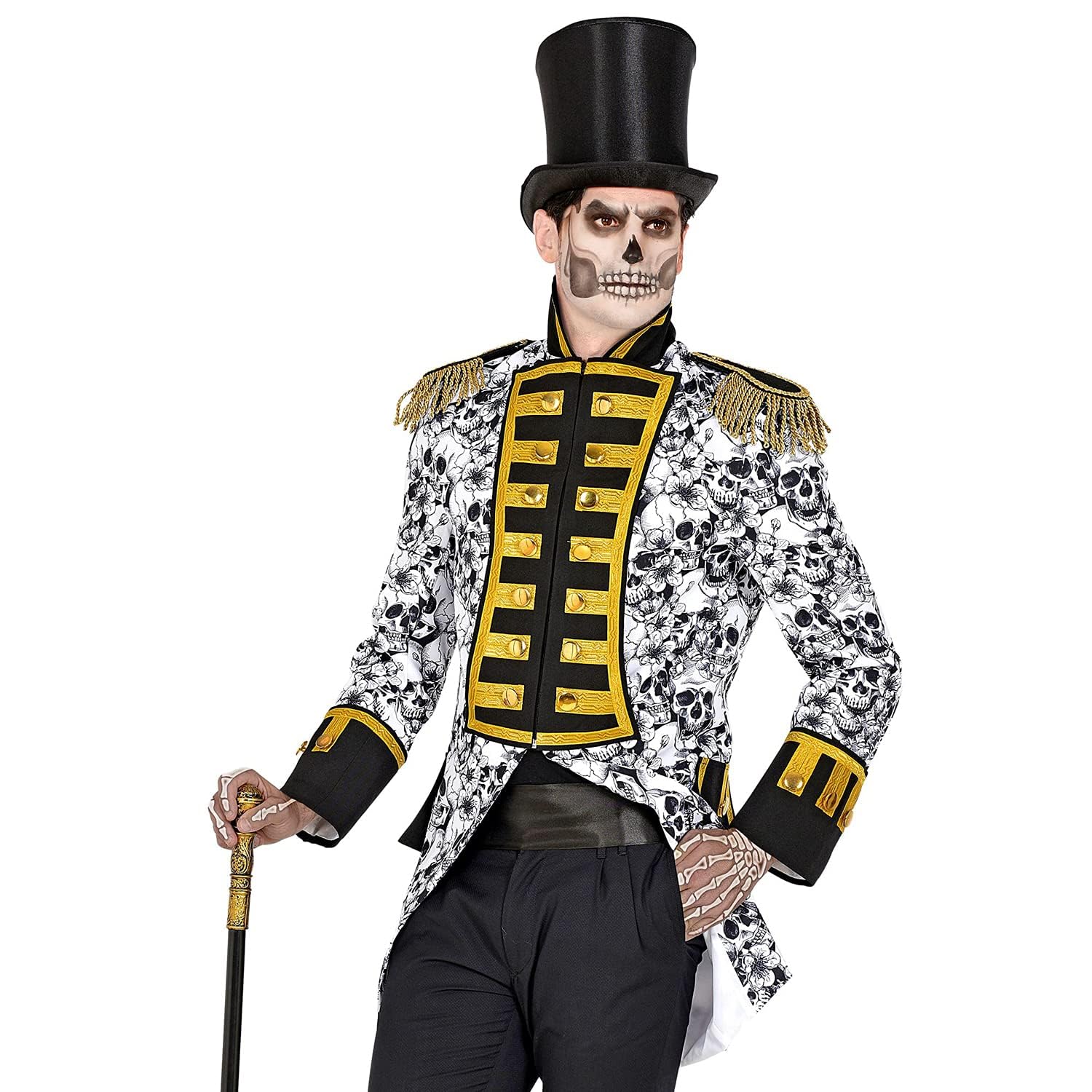 W WIDMANN MILANO Party Fashion - frac para desfile de disfraces, pirata, estrella del rock, uniforme de guardia, calavera, Día de los Muertos, carnaval, Halloween