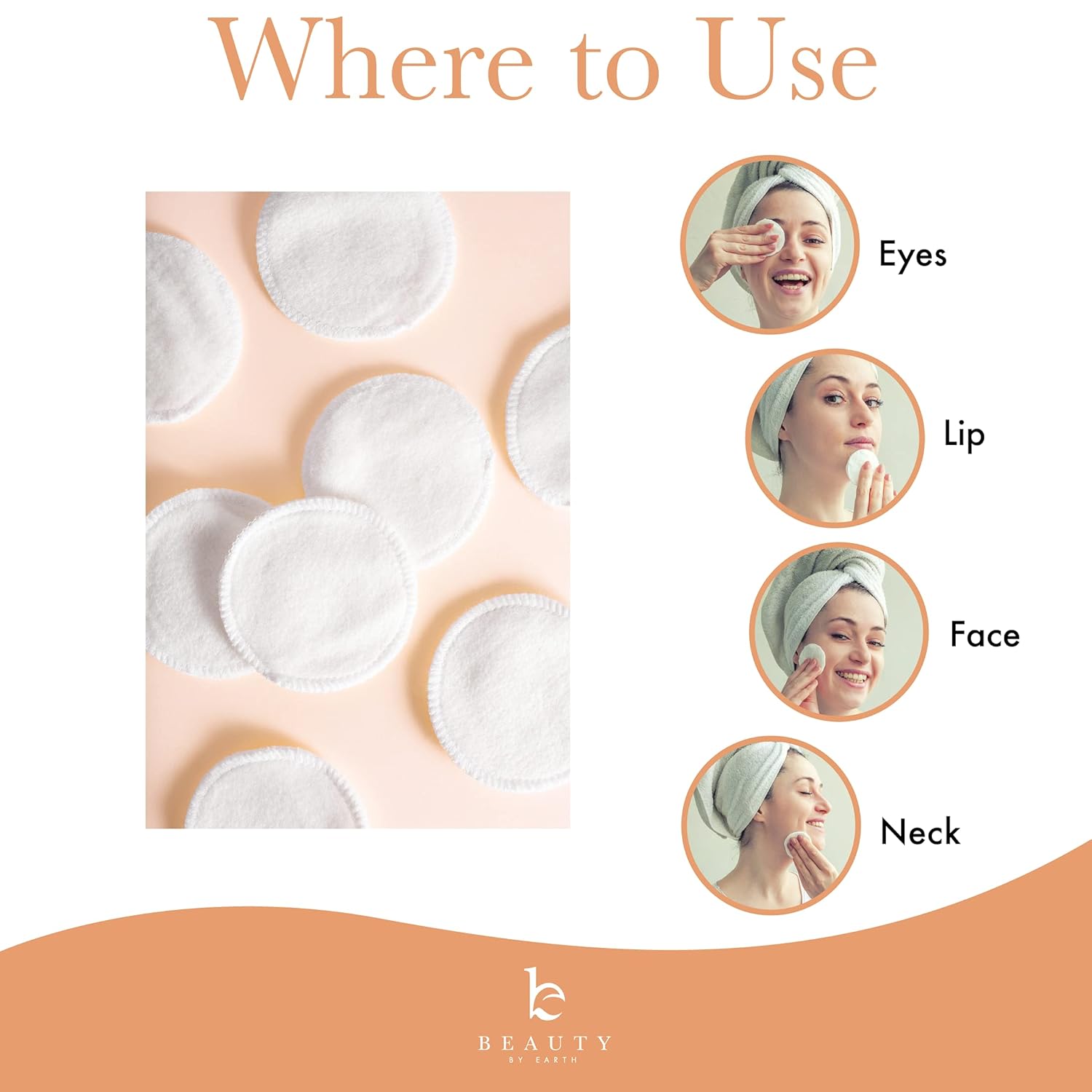 Reusable Cotton Rounds Makeup Remover Pads - 14 Bamboo Cotton Pads for Face, Reusable Makeup Remover Pads, Cotton Rounds for Face Pads, Makeup Eraser Reusable Cotton Pads for Makeup Removal : Beauty & Personal Care