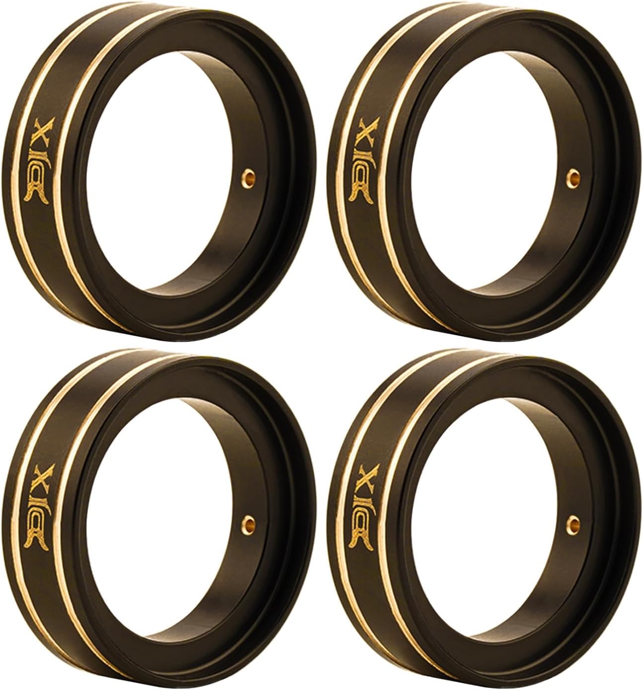 DJX 1.0 Inch RC Wheel Rims Brass Internal Beadlock Ring 104g Heavy Wheel Weighted Clamp Ring for 1/18 TRX4M RC Crawler Upgrades Parts (4PCS)