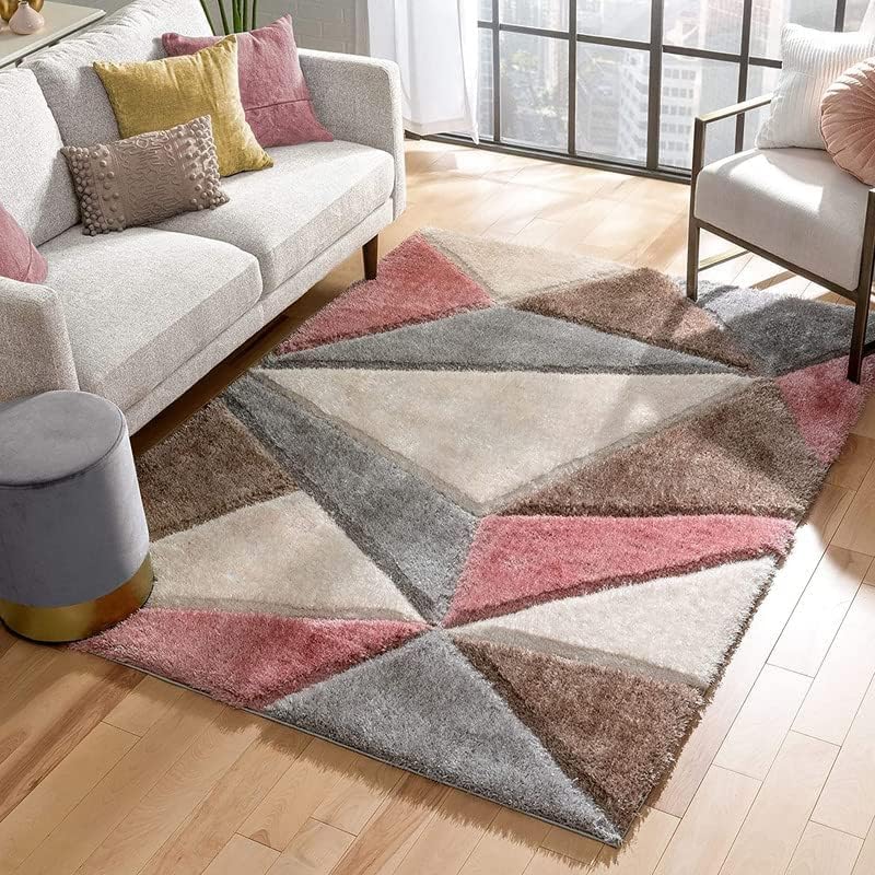 Image of Shaggy Carpet for Home 2 x 6 Feet Ultra-Soft, Thick, and Stylish Shag Texture Ideal for Living Room, Bedroom, or Office - Easy to Clean and Perfect (Multicolour)