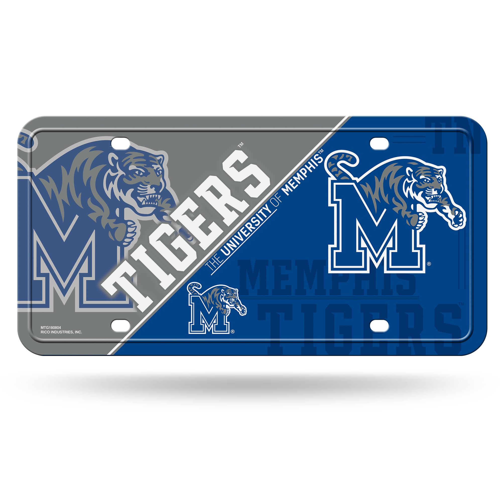 Rico Industries NCAA Memphis Tigers Metal Auto Tag 8.5