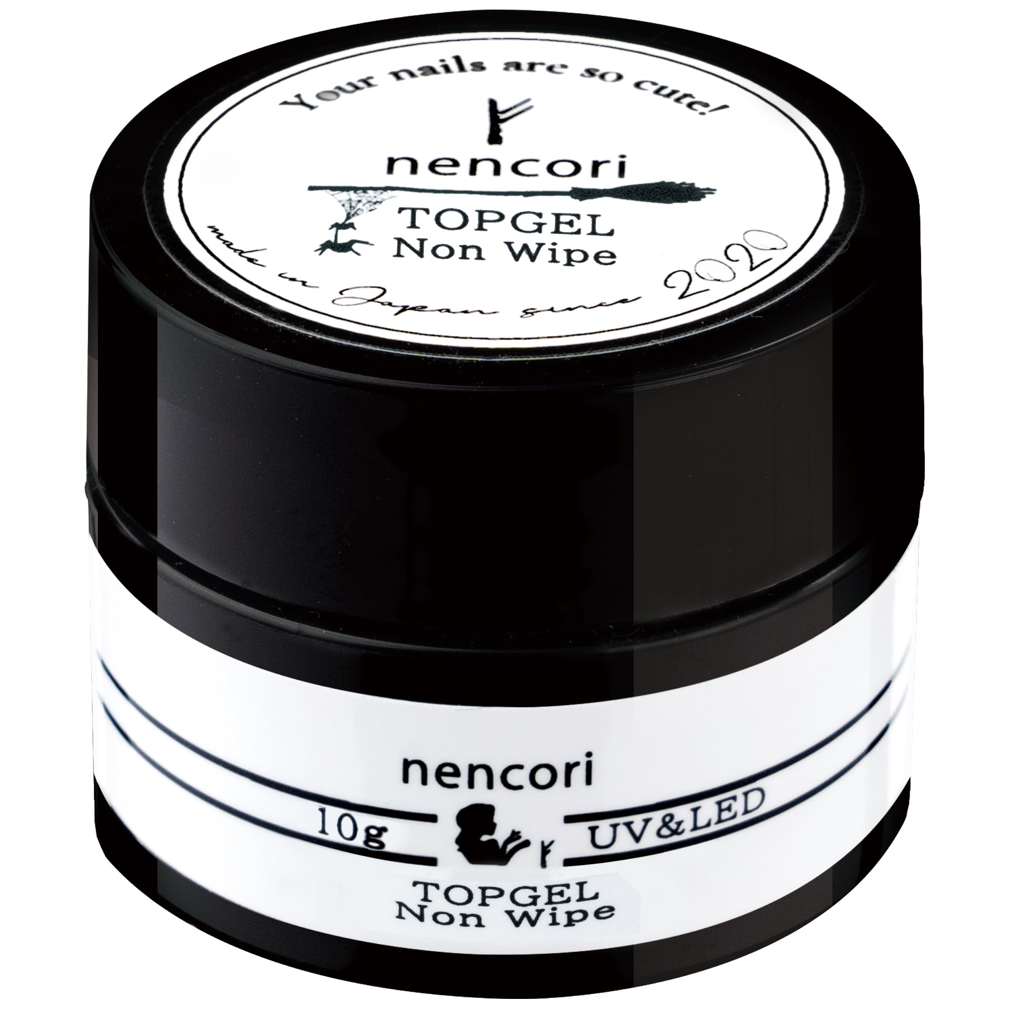 nencori ジェルネイル ノンワイプトップ トップジェル 日本製 10g 爪用化粧品 (ヌード, ノンワイプトップ1個)