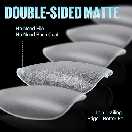 Miniatura 4 de TOMICCA 240 puntas de uñas cortas de almendra, uñas postizas de almendra cortas a presión, 15 tamaños, uñas postizas acrílicas de almendra de