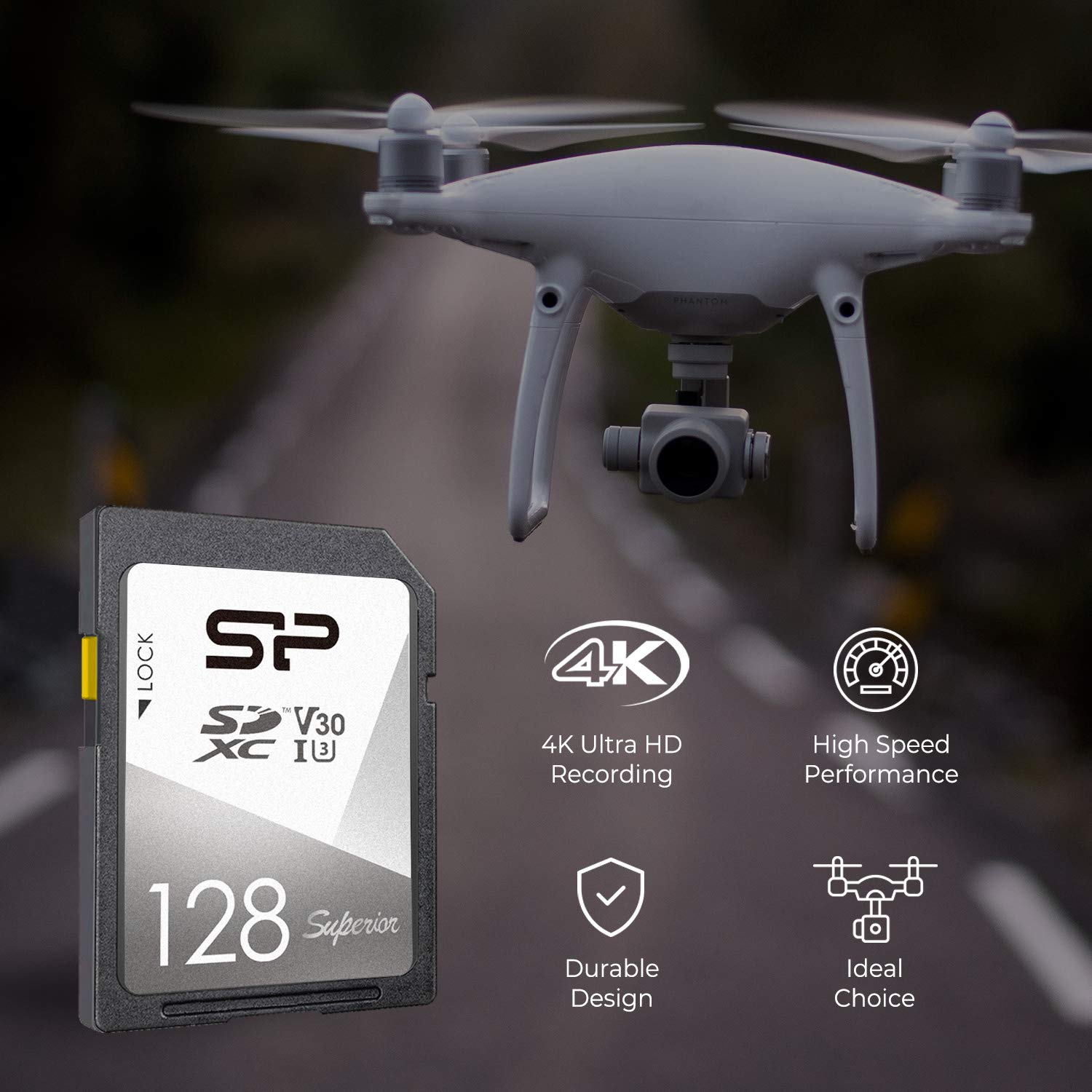 Silicon Power 128GB UHS-1 U3 V30 Scheda di memoria SDXC superiore
