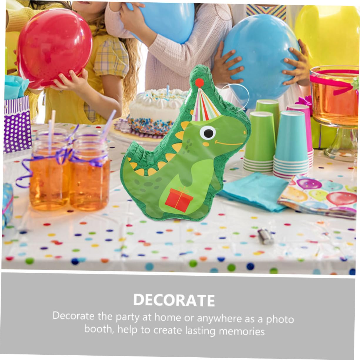 Pinata Dinosauro Festiva Bastone per Compleanni e Feste Carta Riciclabile