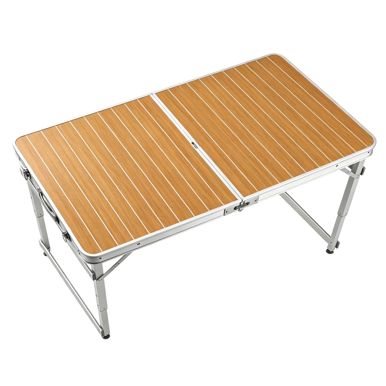 Tavolo da picnic pieghevole in alluminio 108/118 cm Tavolo da campeggio tattico portatile, scrivania da lavoro pieghevole Utility Tavolo da esterno con maniglia per il trasporto per campeggio Cottura